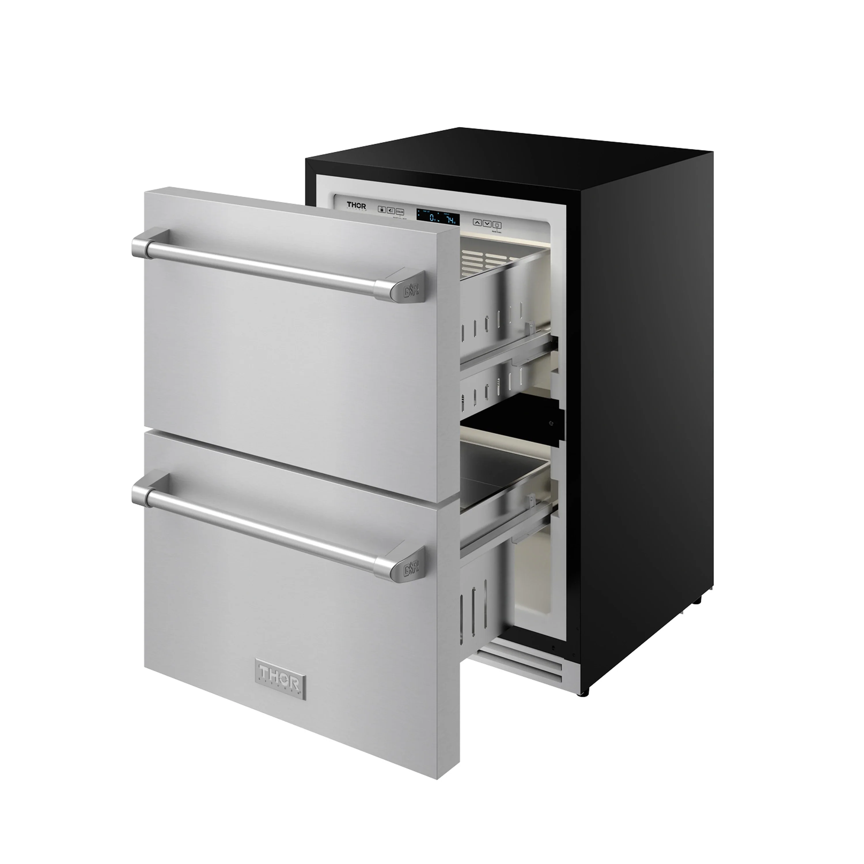 Gordon Ramsay by Thor Kitchen 24-Inch Undercounter Built-In / Freestanding Drawer Freezer in Stainless Steel (RZ24U) - Image 6