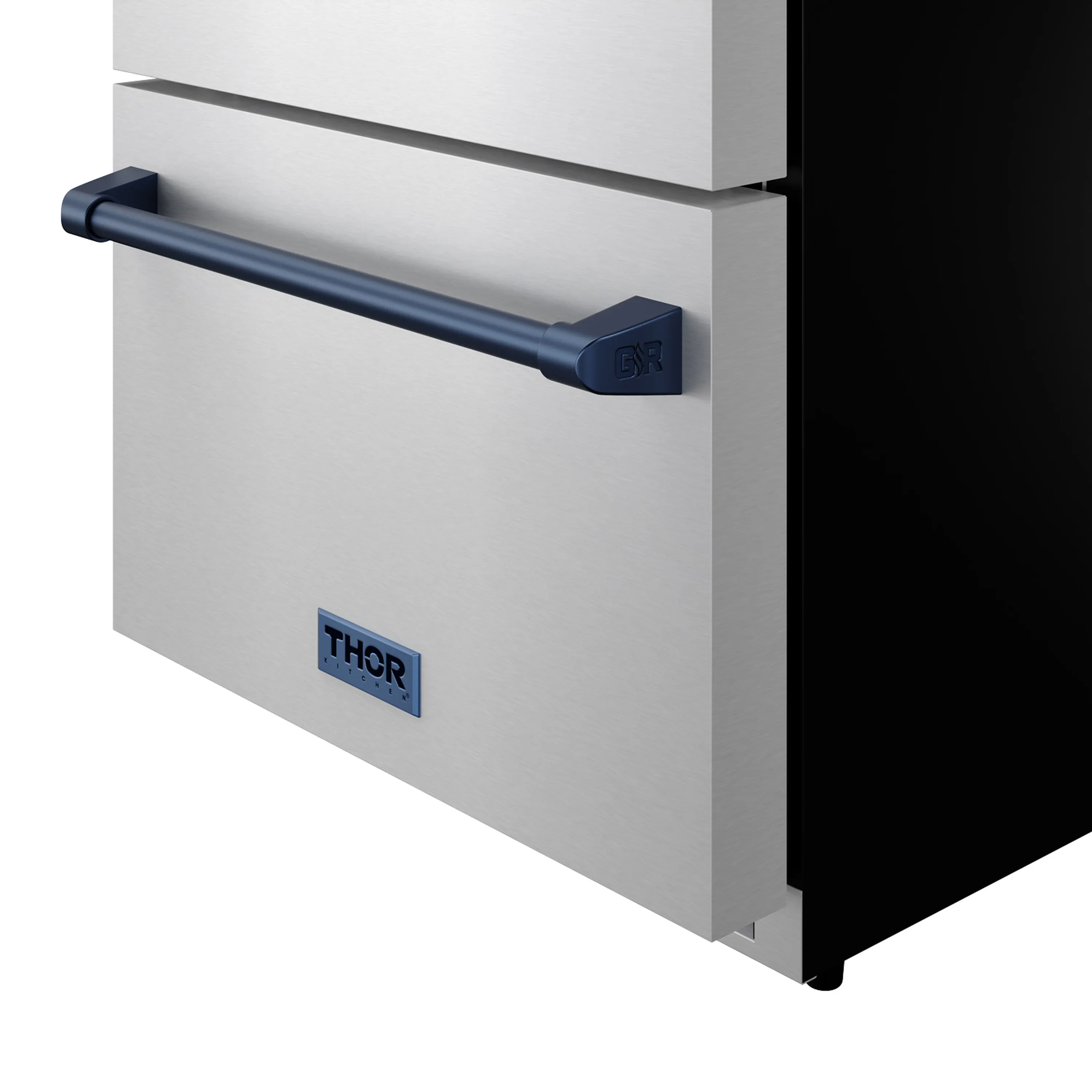 Gordon Ramsay by Thor Kitchen 24-Inch Undercounter Built-In / Freestanding Drawer Freezer in Stainless Steel with Blue Trim (RZ24U-BLU) - Image 9