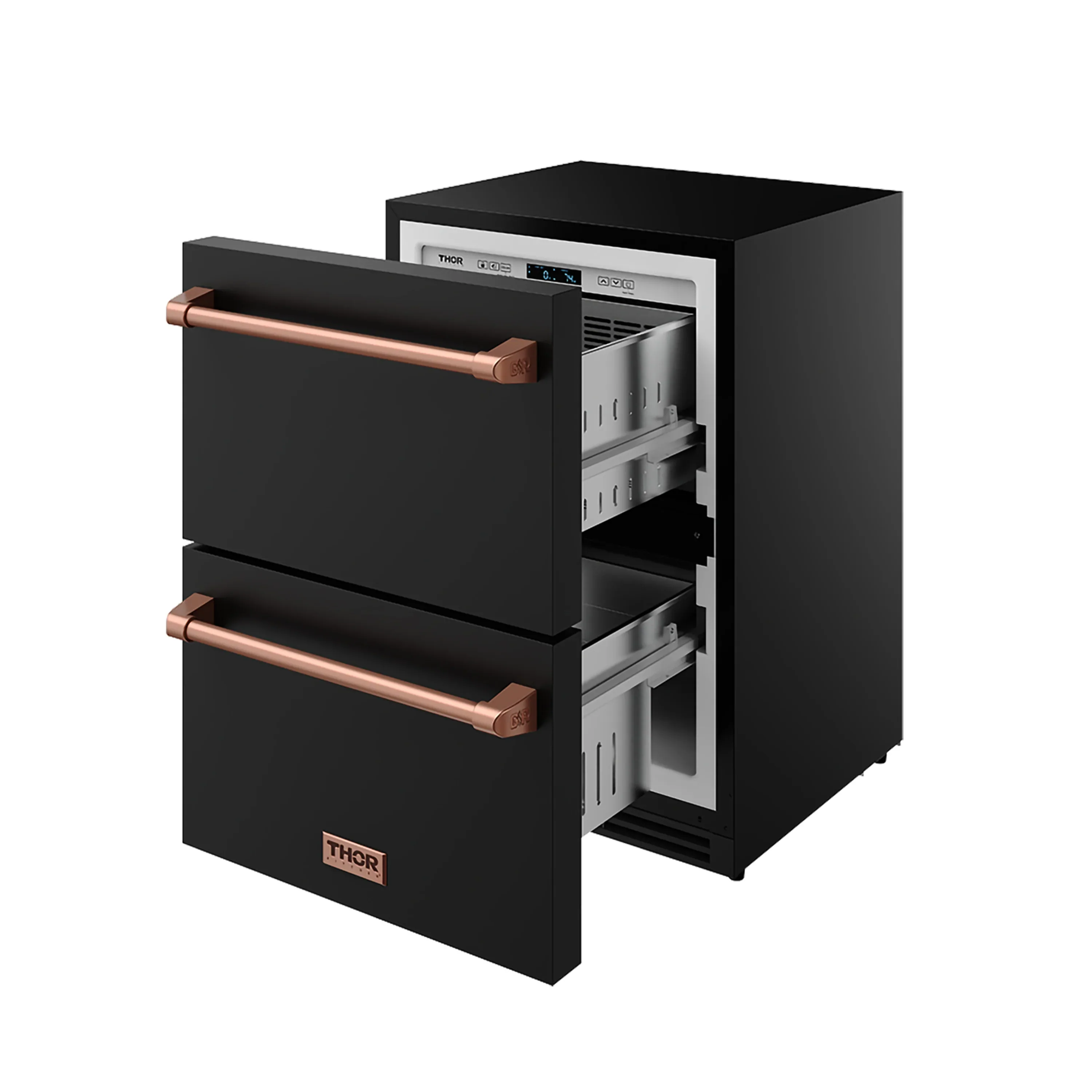 Gordon Ramsay by Thor Kitchen 24-Inch Undercounter Built-In / Freestanding Drawer Freezer (RZ24UB-RSG) - Image 4