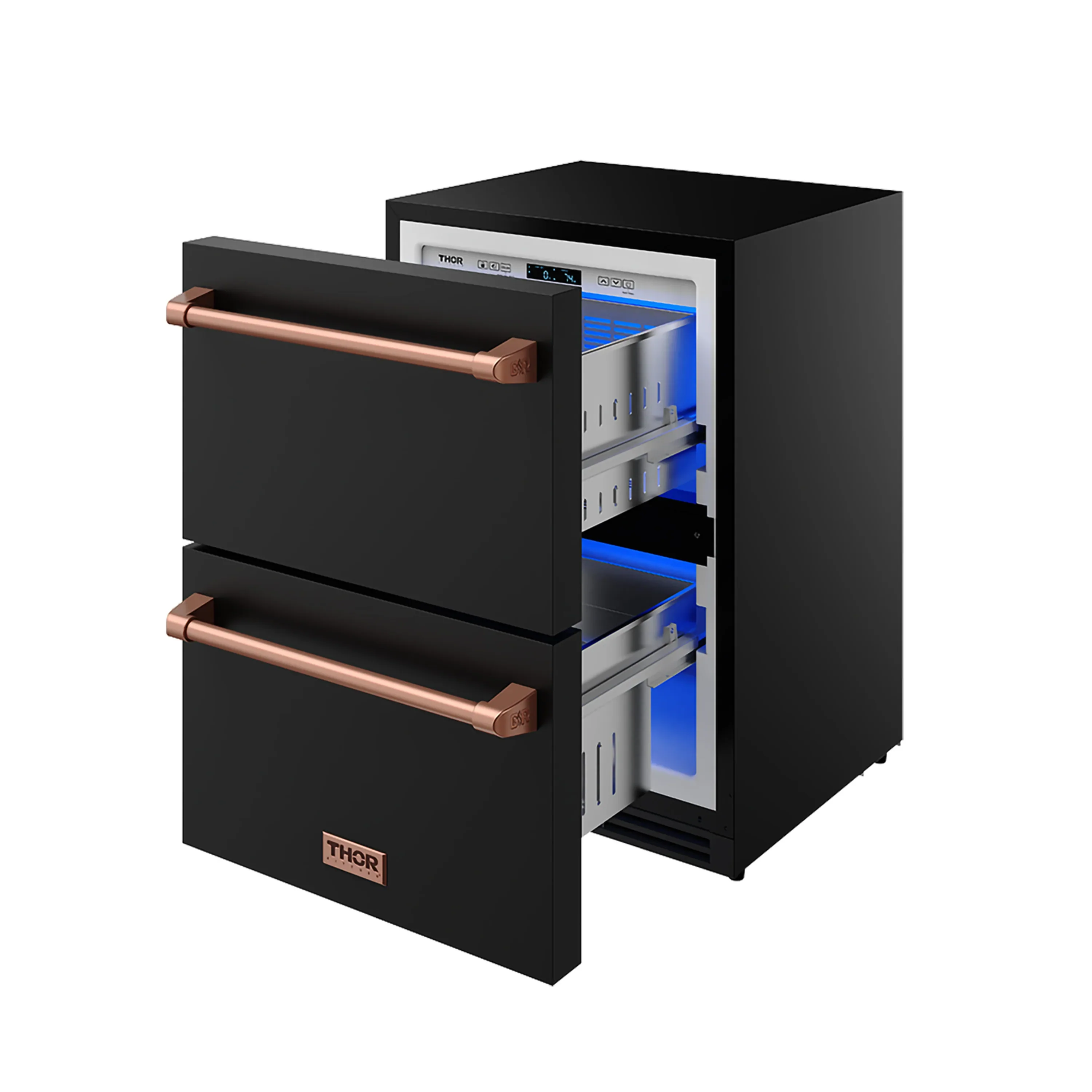 Gordon Ramsay by Thor Kitchen 24-Inch Undercounter Built-In / Freestanding Drawer Freezer (RZ24UB-RSG) - Image 6
