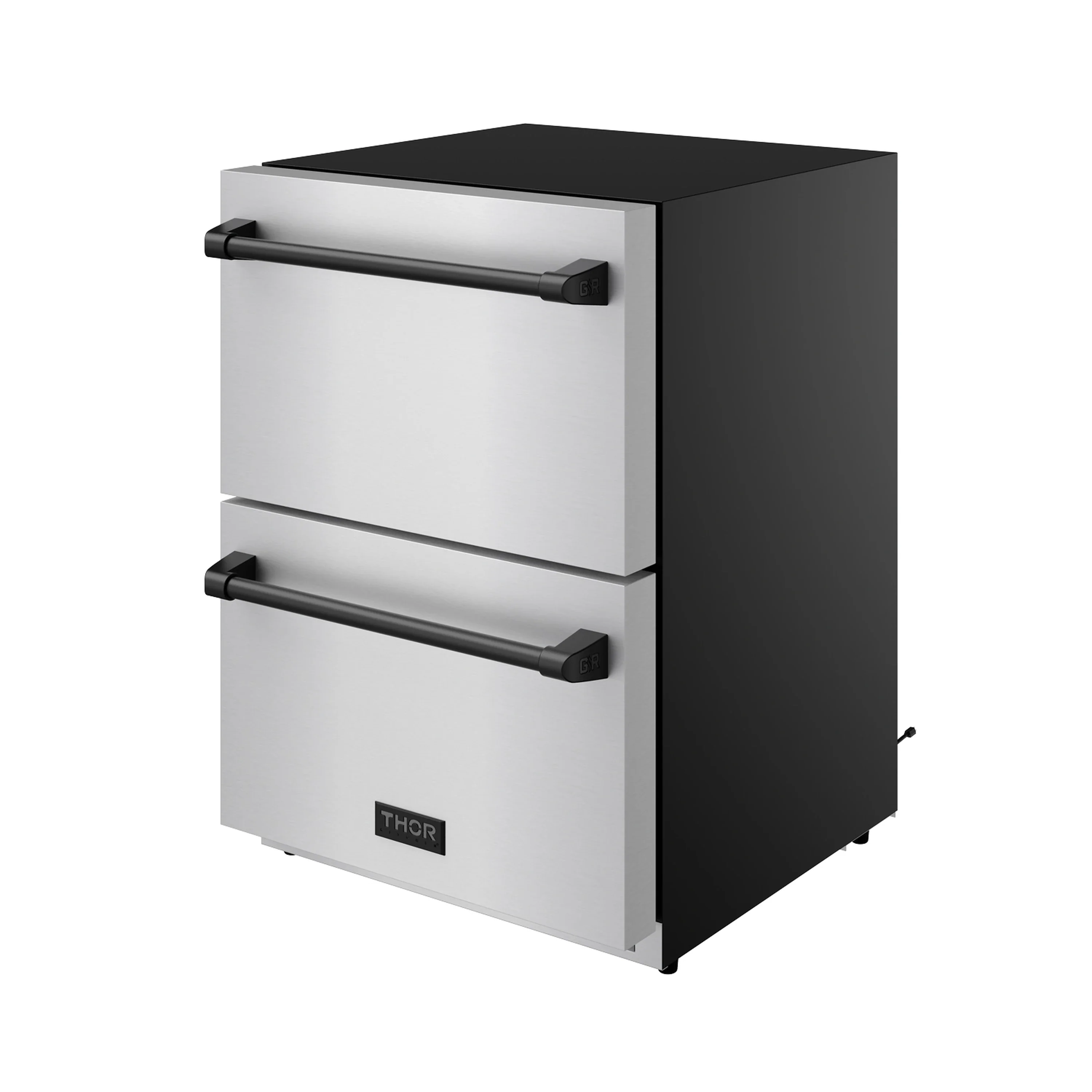 Gordon Ramsay by Thor Kitchen 24-Inch Undercounter Built-In or Freestanding Drawer Refrigerator in Stainless Steel with Black Trim (RF24U-BLK) - Image 3