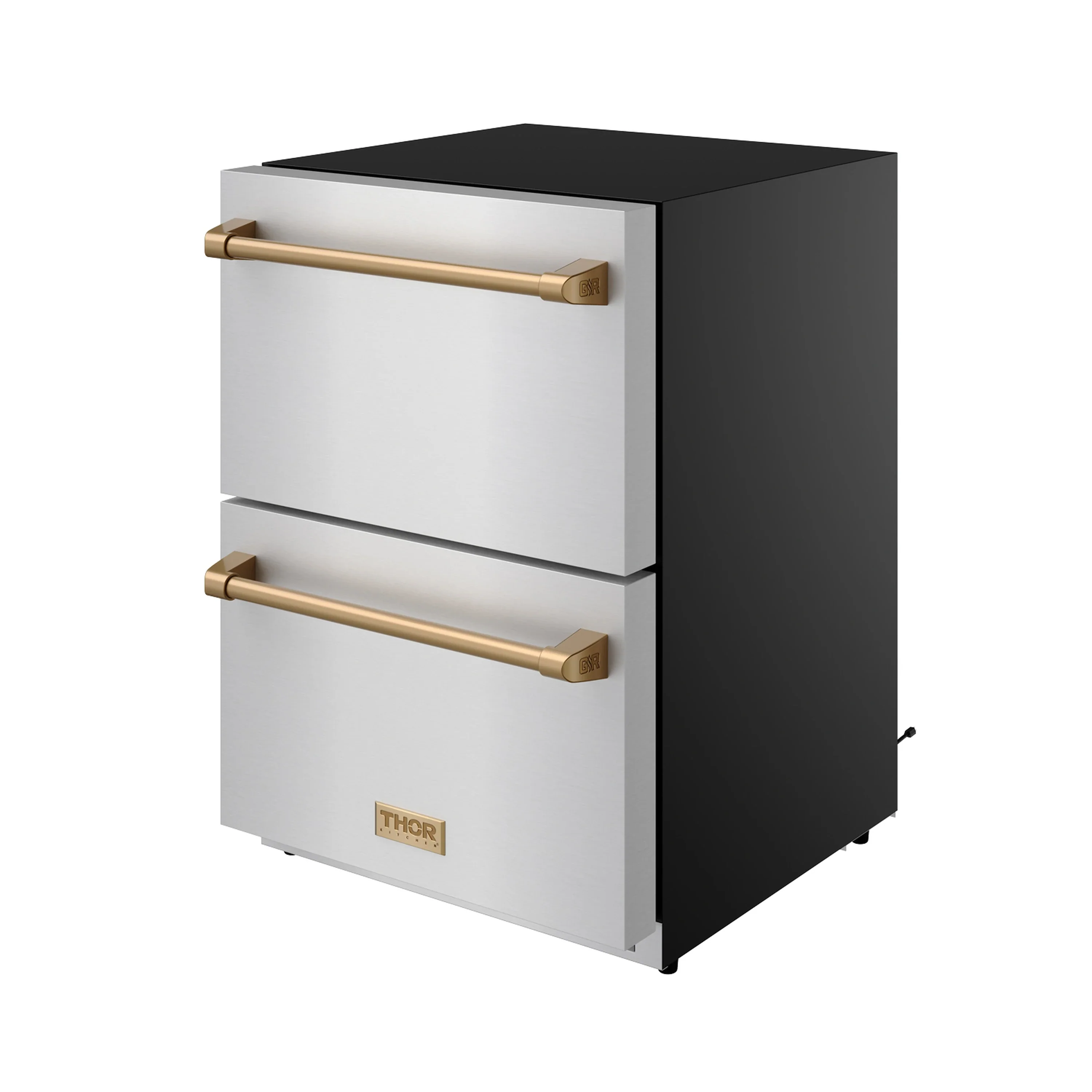 Gordon Ramsay by Thor Kitchen 24-Inch Undercounter Built-In or Freestanding Drawer Refrigerator in Stainless Steel with Bronze Trim (RF24U-BRZ) - Image 3