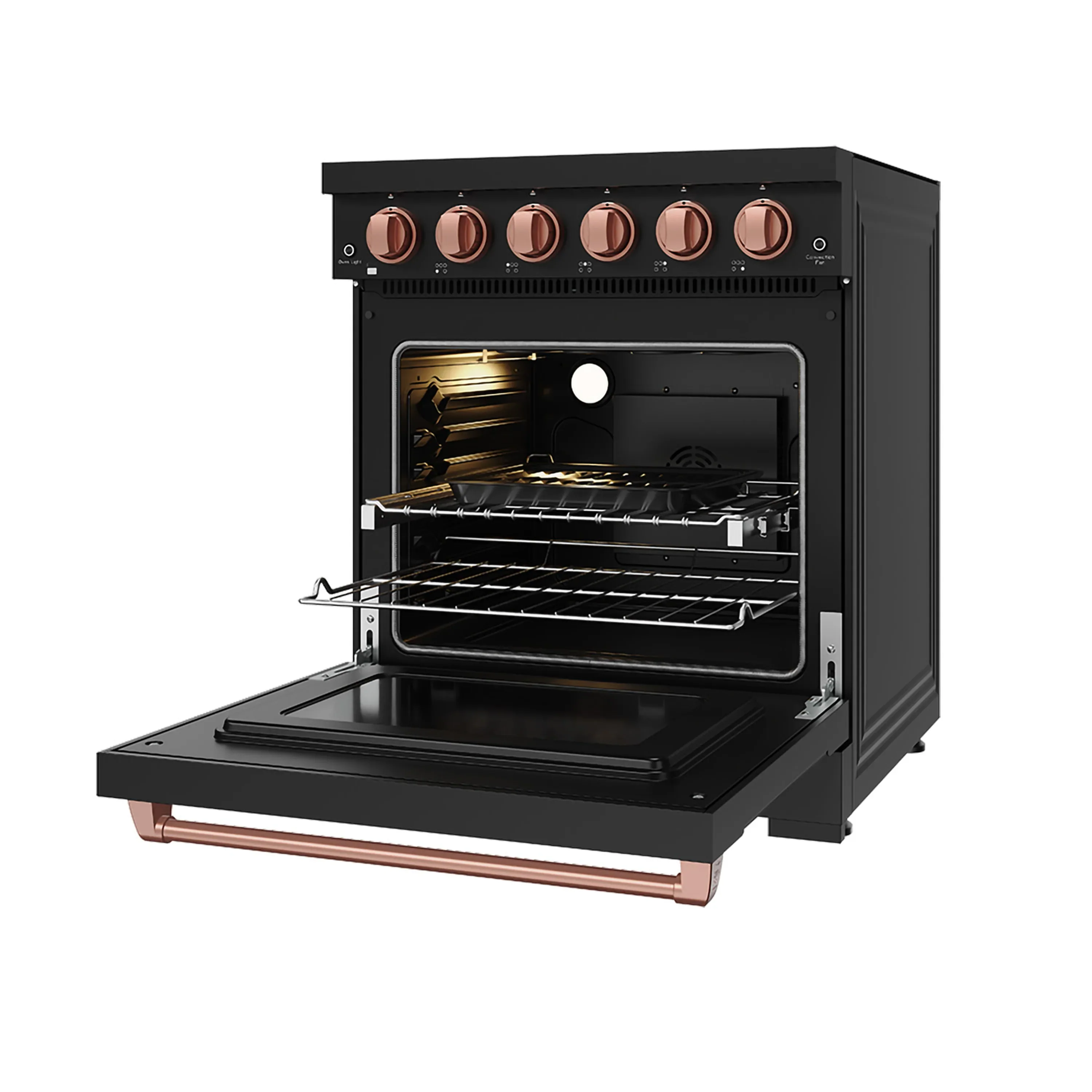 Gordon Ramsay by Thor Kitchen 30-Inch Professional Electric Range with Precision Knob Control in Black with Rose Gold Trim (RSE30PB-RSG) - Image 6
