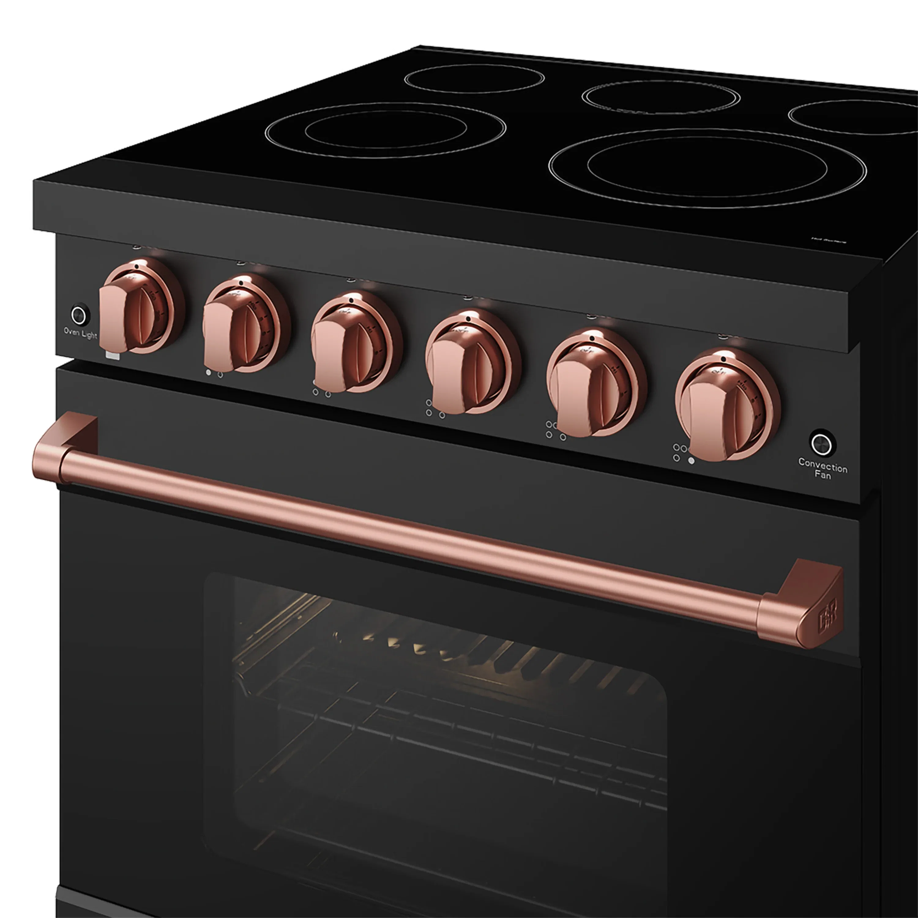 Gordon Ramsay by Thor Kitchen 30-Inch Professional Electric Range with Precision Knob Control in Black with Rose Gold Trim (RSE30PB-RSG) - Image 7
