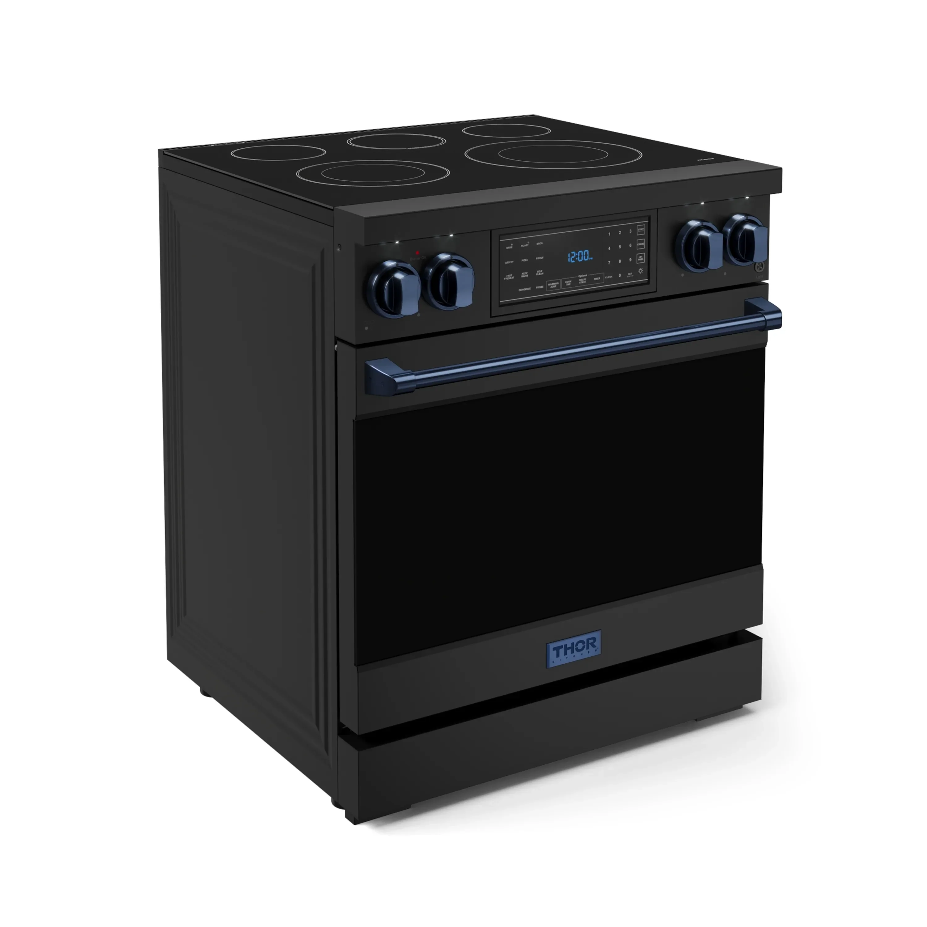 Gordon Ramsay by Thor Kitchen 30-Inch Professional Electric Range with Precision Knob Control in Black with Blue Trim (RSE30PB-BLU) - Image 4