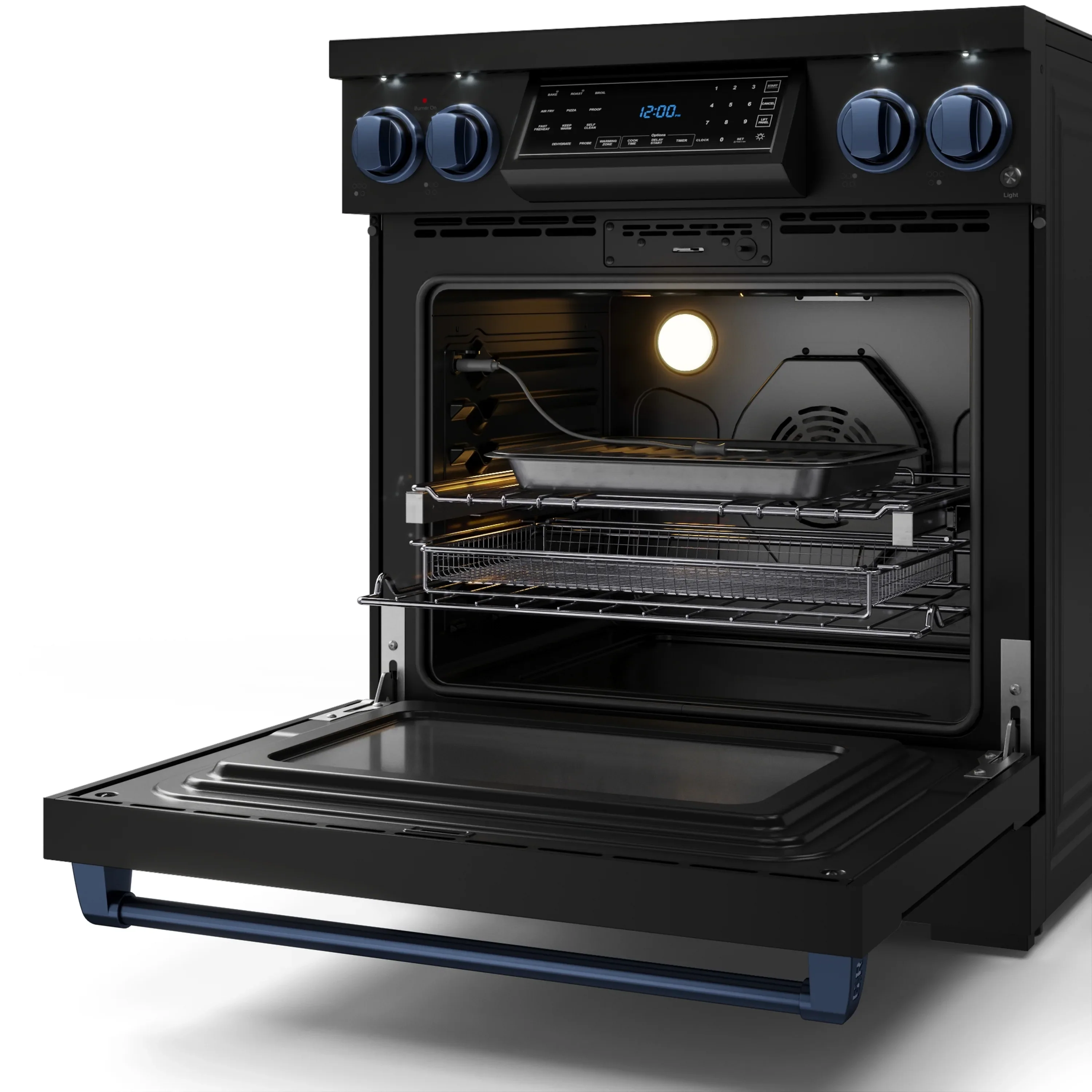 Gordon Ramsay by Thor Kitchen 30-Inch Professional Electric Range with Precision Knob Control in Black with Blue Trim (RSE30PB-BLU) - Image 8