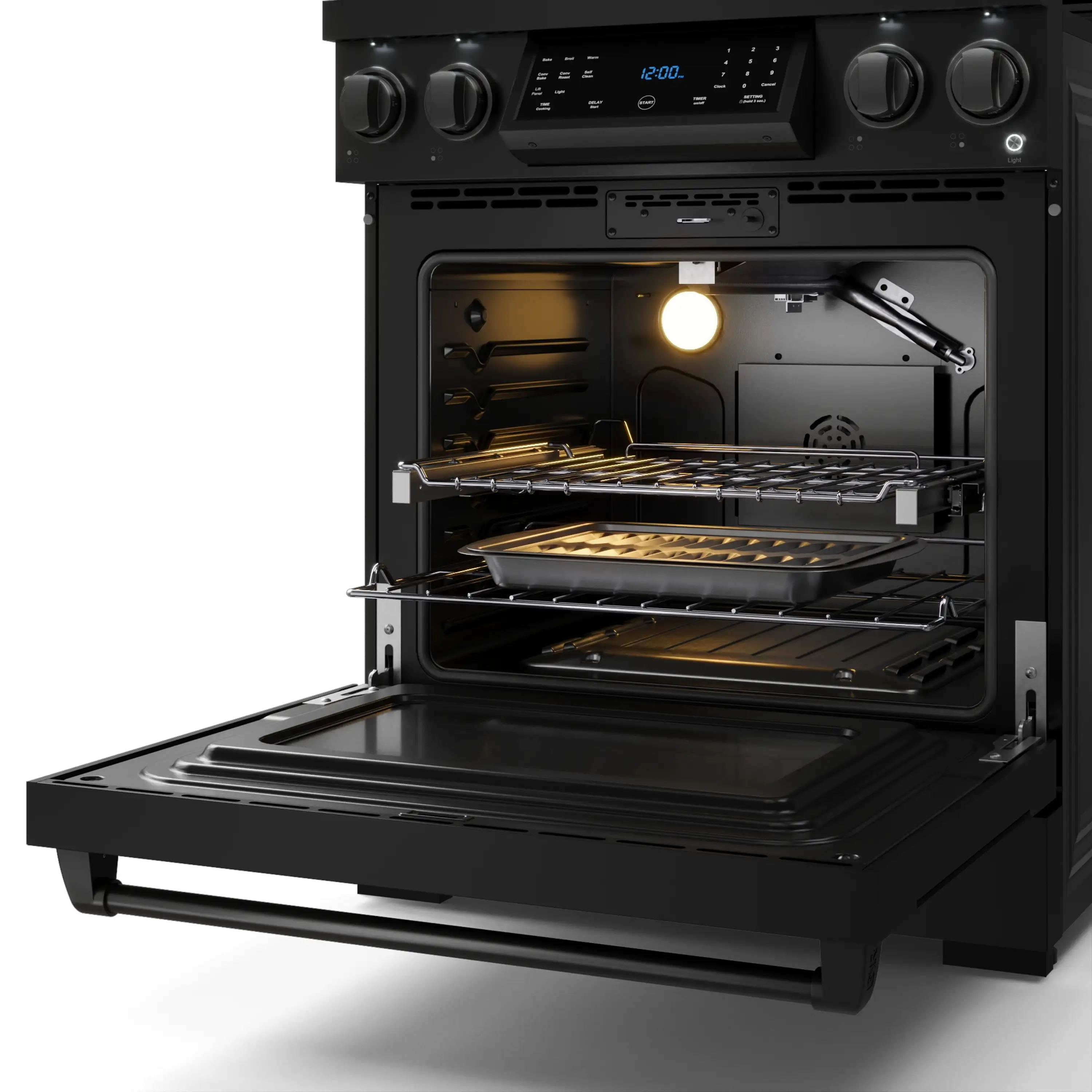 Gordon Ramsay by Thor Kitchen 30-Inch Professional Propane Gas Range with Tilt Panel Touch Control and 4.55 Cu. Ft. Self Clean Oven in Black (RSG30BLP) - Image 8