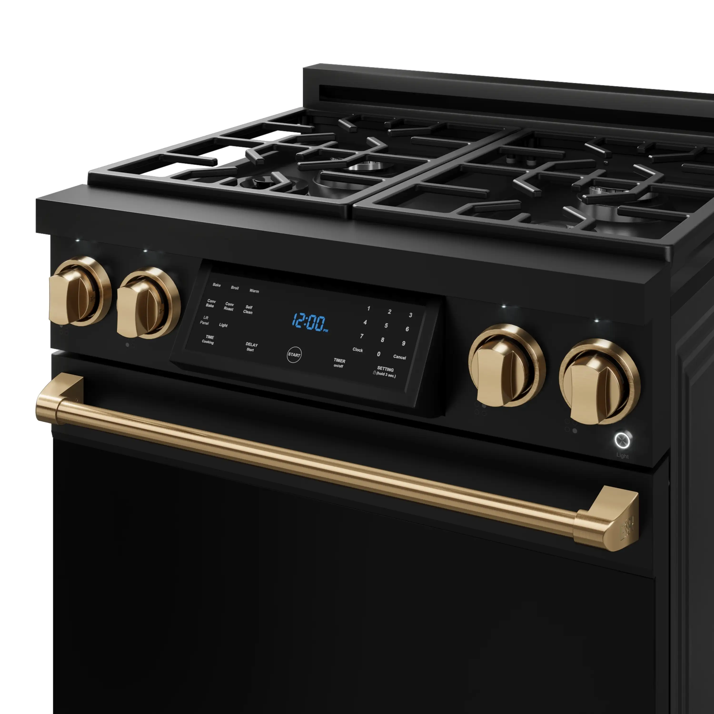 Gordon Ramsay by Thor Kitchen 30-Inch Professional Propane Gas Range with Tilt Panel Touch Control and 4.55 Cu. Ft. Self Clean Oven in Black with Bronze Trim (RSG30BLP-BRZ) - Image 10