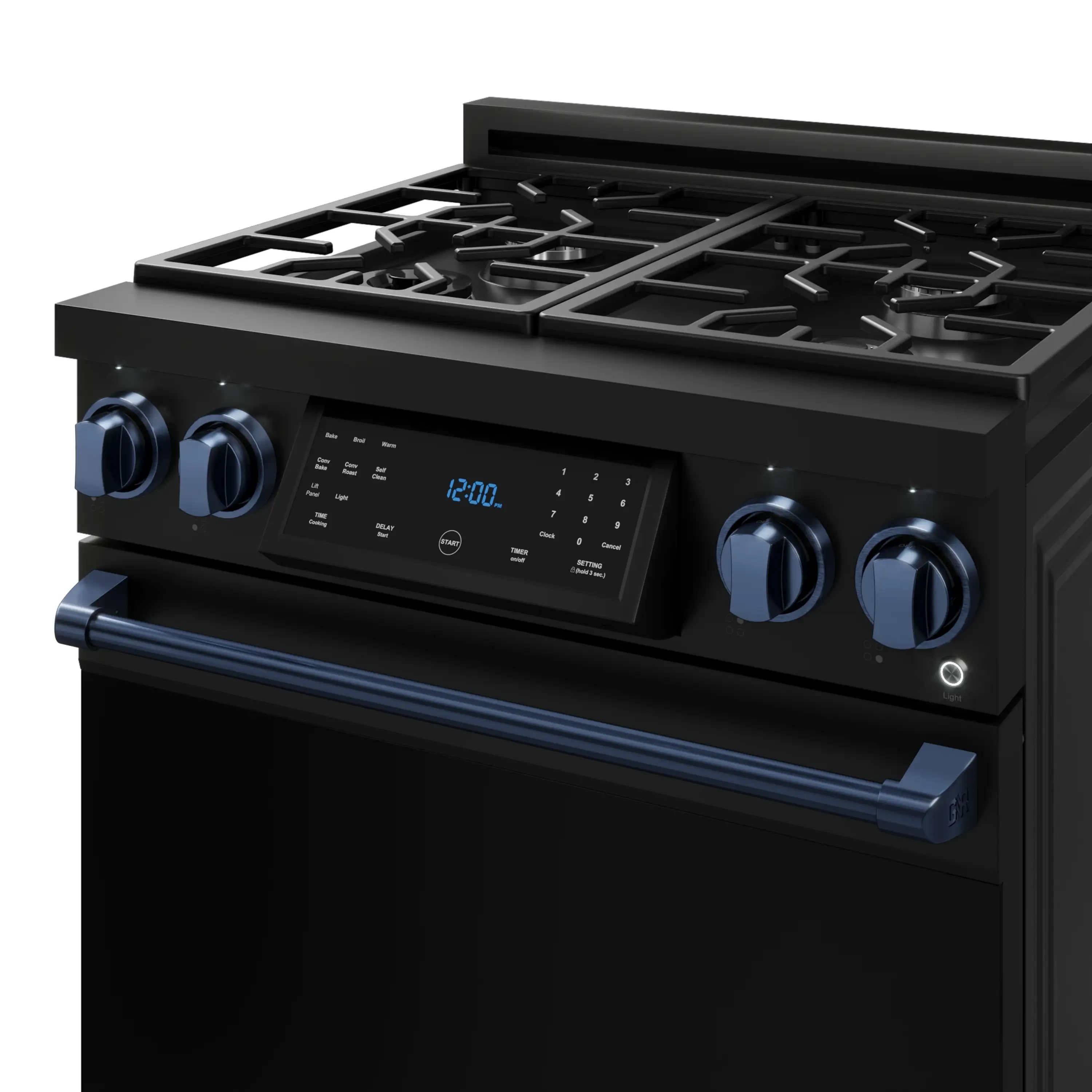 Gordon Ramsay by Thor Kitchen 30-Inch Professional Propane Gas Range with Tilt Panel Touch Control and 4.55 Cu. Ft. Self Clean Oven in Black with Navy Blue Trim (RSG30BLP-BLU) - Image 10