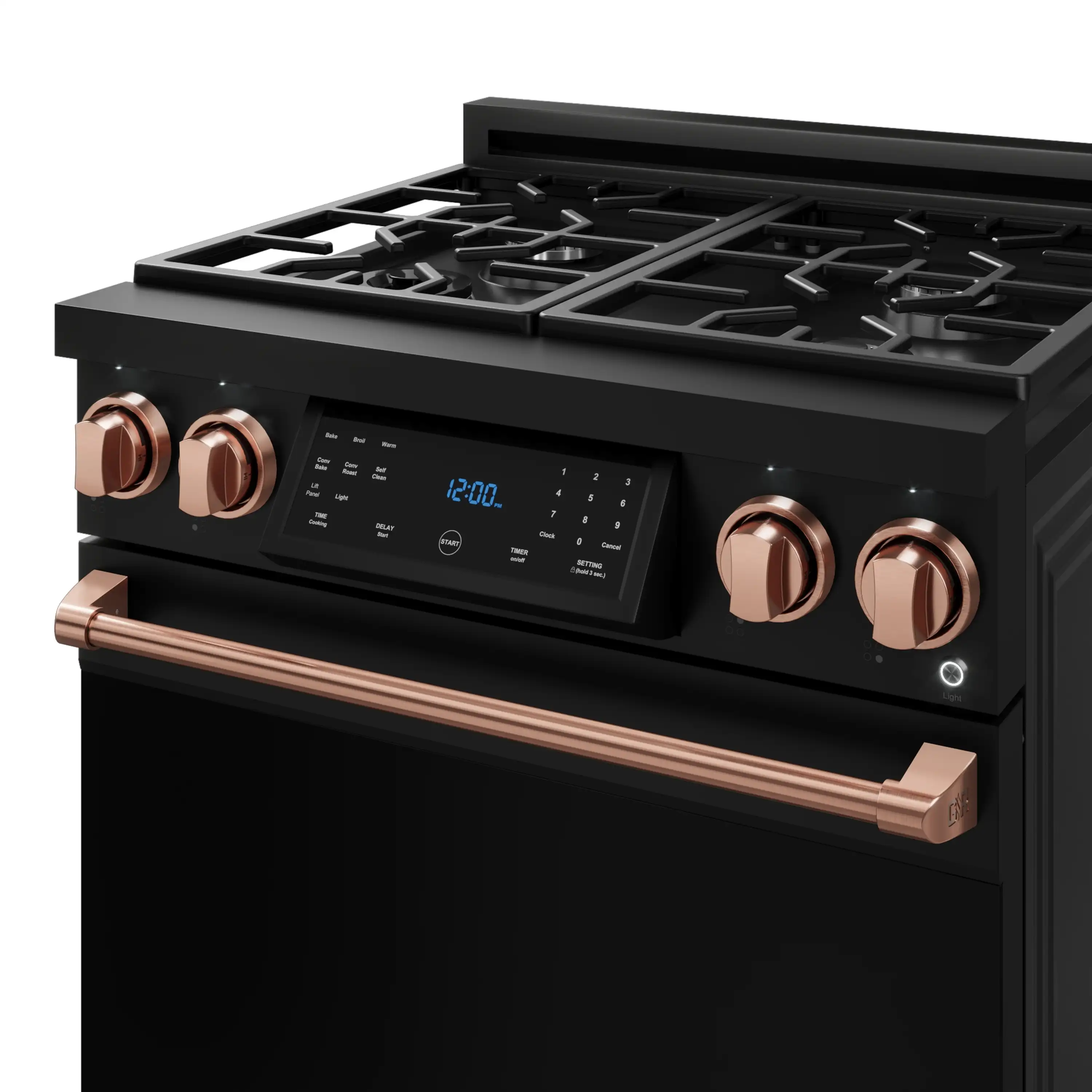 Gordon Ramsay by Thor Kitchen 30-Inch Professional Propane Gas Range with Tilt Panel Touch Control and 4.55 Cu. Ft. Self Clean Oven in Black with Rose Gold Trim (RSG30BLP-RSG) - Image 10
