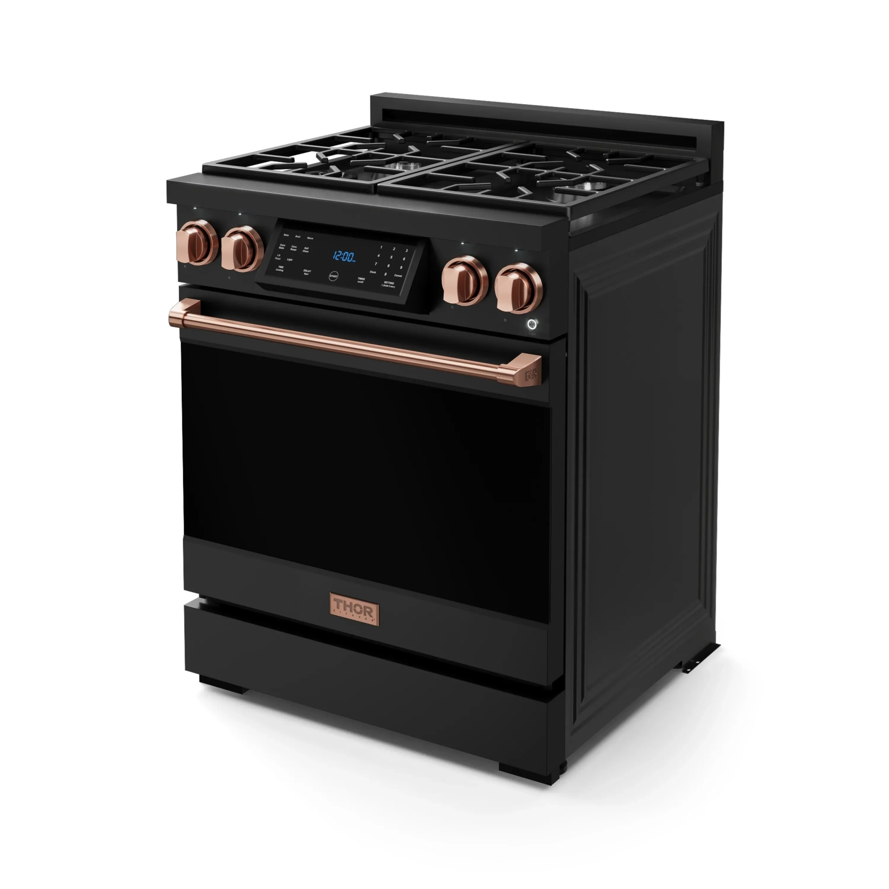 Gordon Ramsay by Thor Kitchen 30-Inch Professional Propane Gas Range with Tilt Panel Touch Control and 4.55 Cu. Ft. Self Clean Oven in Black with Rose Gold Trim (RSG30BLP-RSG) - Image 6