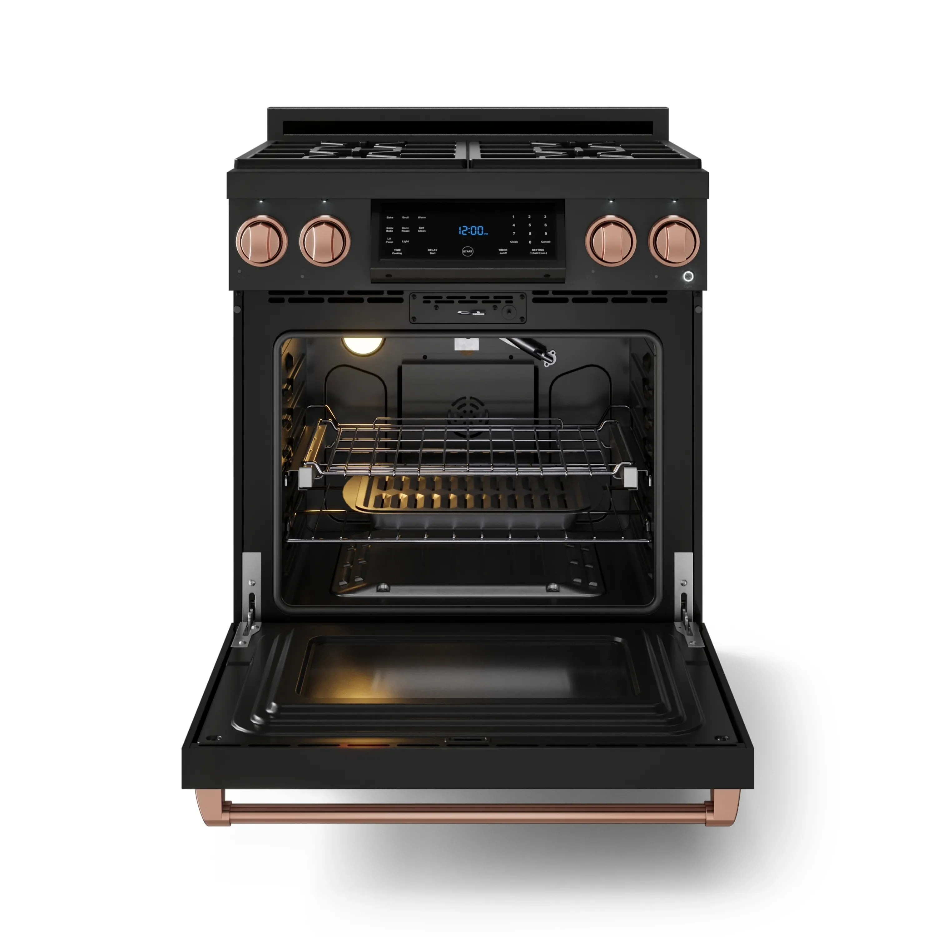 Gordon Ramsay by Thor Kitchen 30-Inch Professional Propane Gas Range with Tilt Panel Touch Control and 4.55 Cu. Ft. Self Clean Oven in Black with Rose Gold Trim (RSG30BLP-RSG) - Image 7