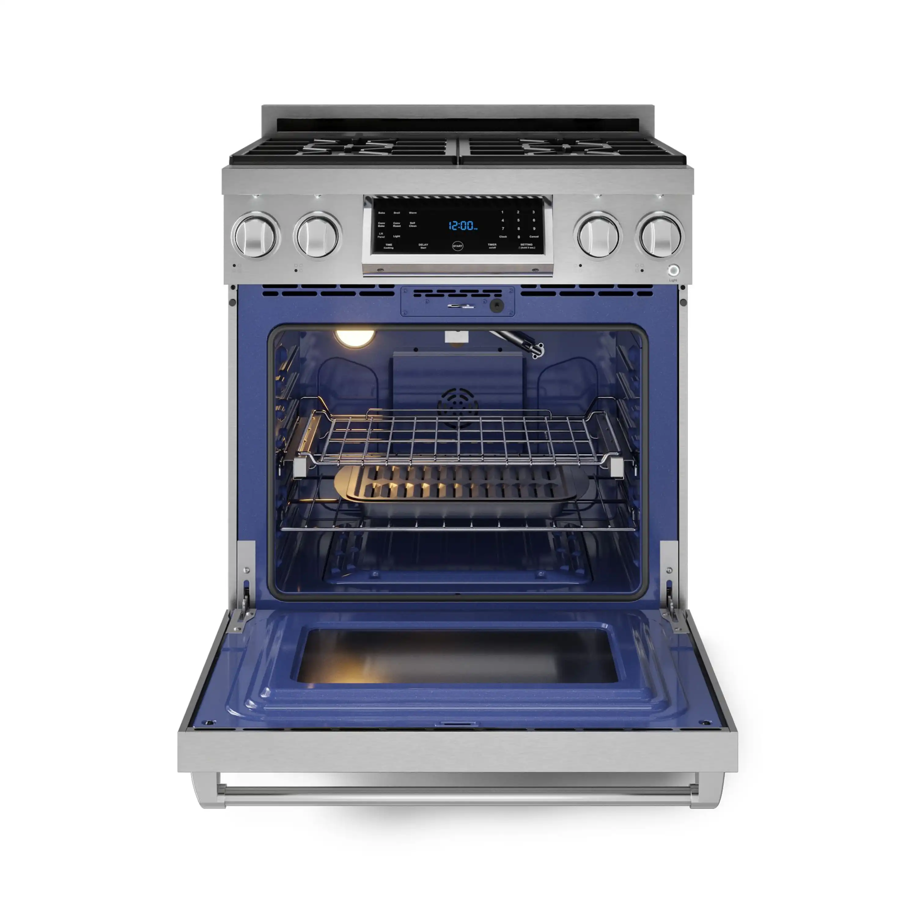 Gordon Ramsay by Thor Kitchen 30-Inch Professional Propane Gas Range with Tilt Panel Touch Control and 4.55 Cu. Ft. Self Clean Oven in Stainless Steel (RSG30LP) - Image 6