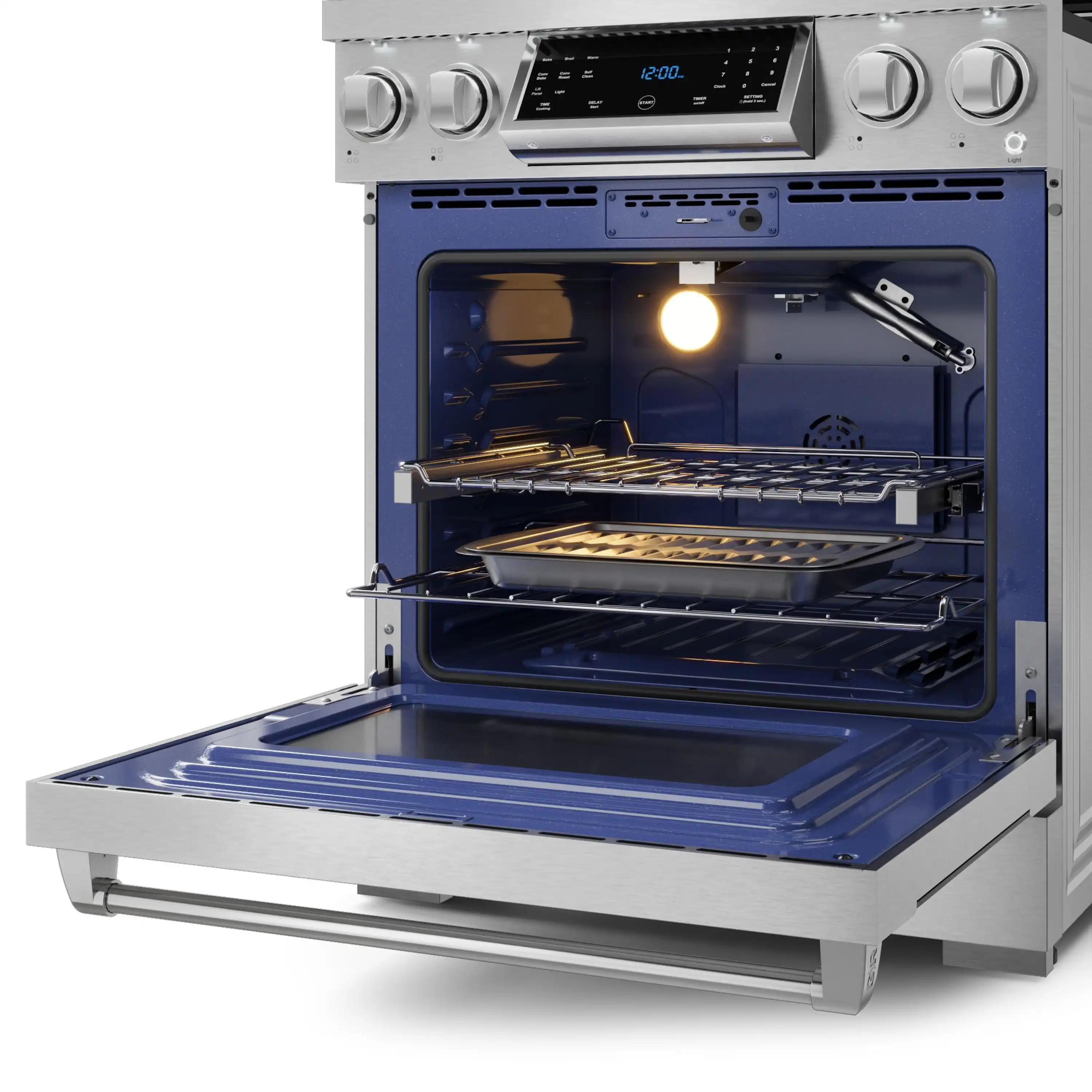 Gordon Ramsay by Thor Kitchen 30-Inch Professional Propane Gas Range with Tilt Panel Touch Control and 4.55 Cu. Ft. Self Clean Oven in Stainless Steel (RSG30LP) - Image 8