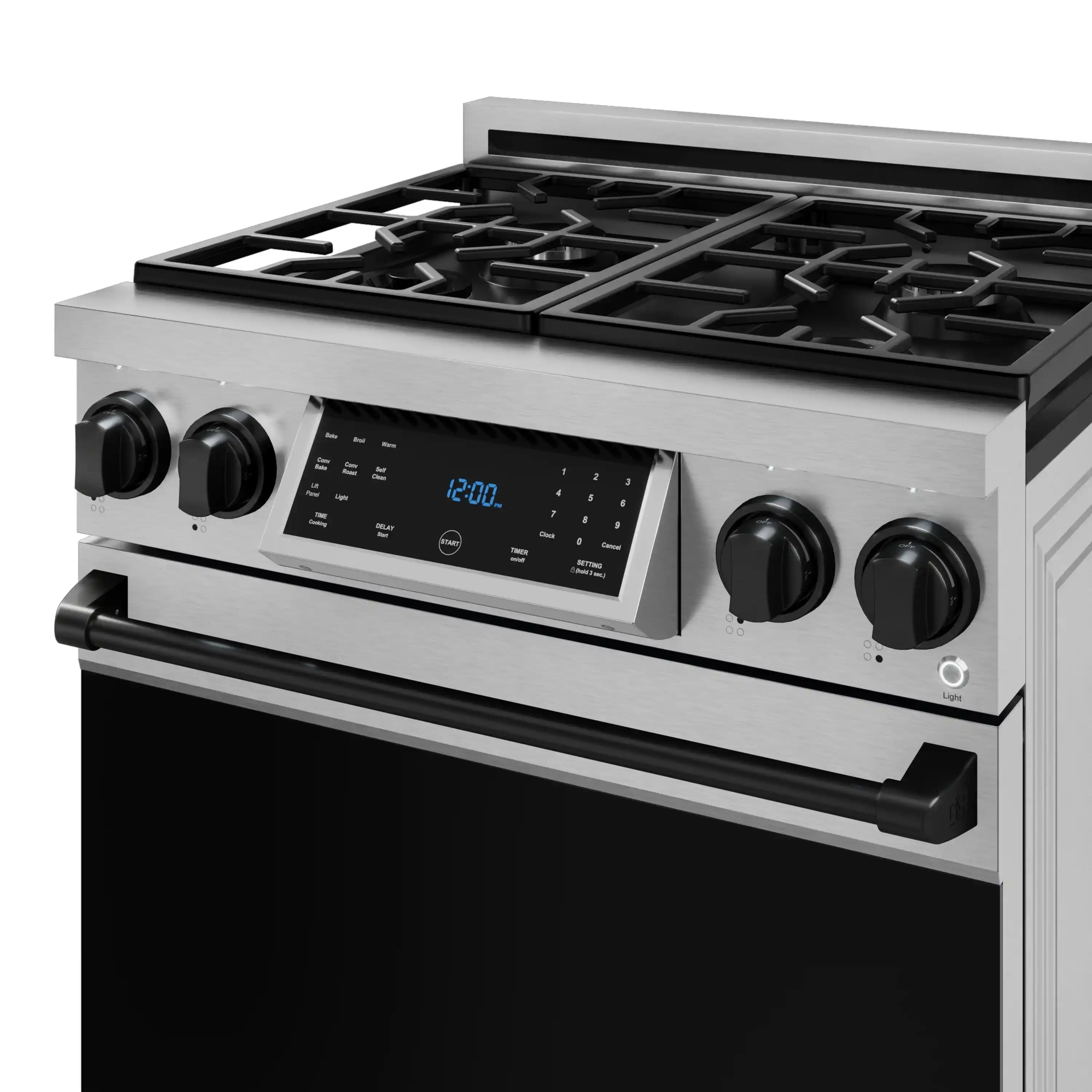 Gordon Ramsay by Thor Kitchen 30-Inch Professional Propane Gas Range with Tilt Panel Touch Control and 4.55 Cu. Ft. Self Clean Oven in Stainless Steel with Black Trim (RSG30LP-BLK) - Image 9