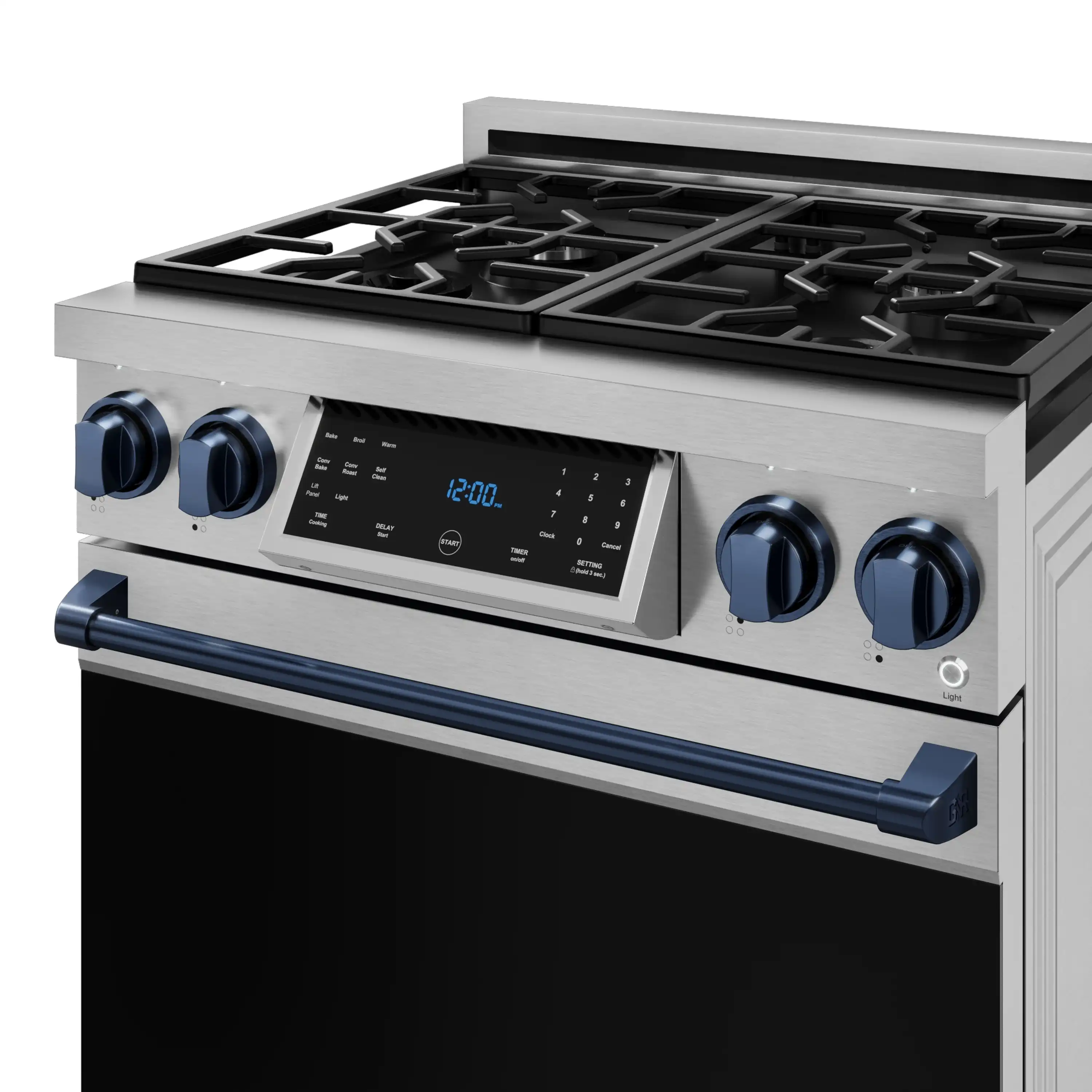 Gordon Ramsay by Thor Kitchen 30-Inch Professional Propane Gas Range with Tilt Panel Touch Control and 4.55 Cu. Ft. Self Clean Oven in Stainless Steel with Navy Blue Trim (RSG30LP-BLU) - Image 10