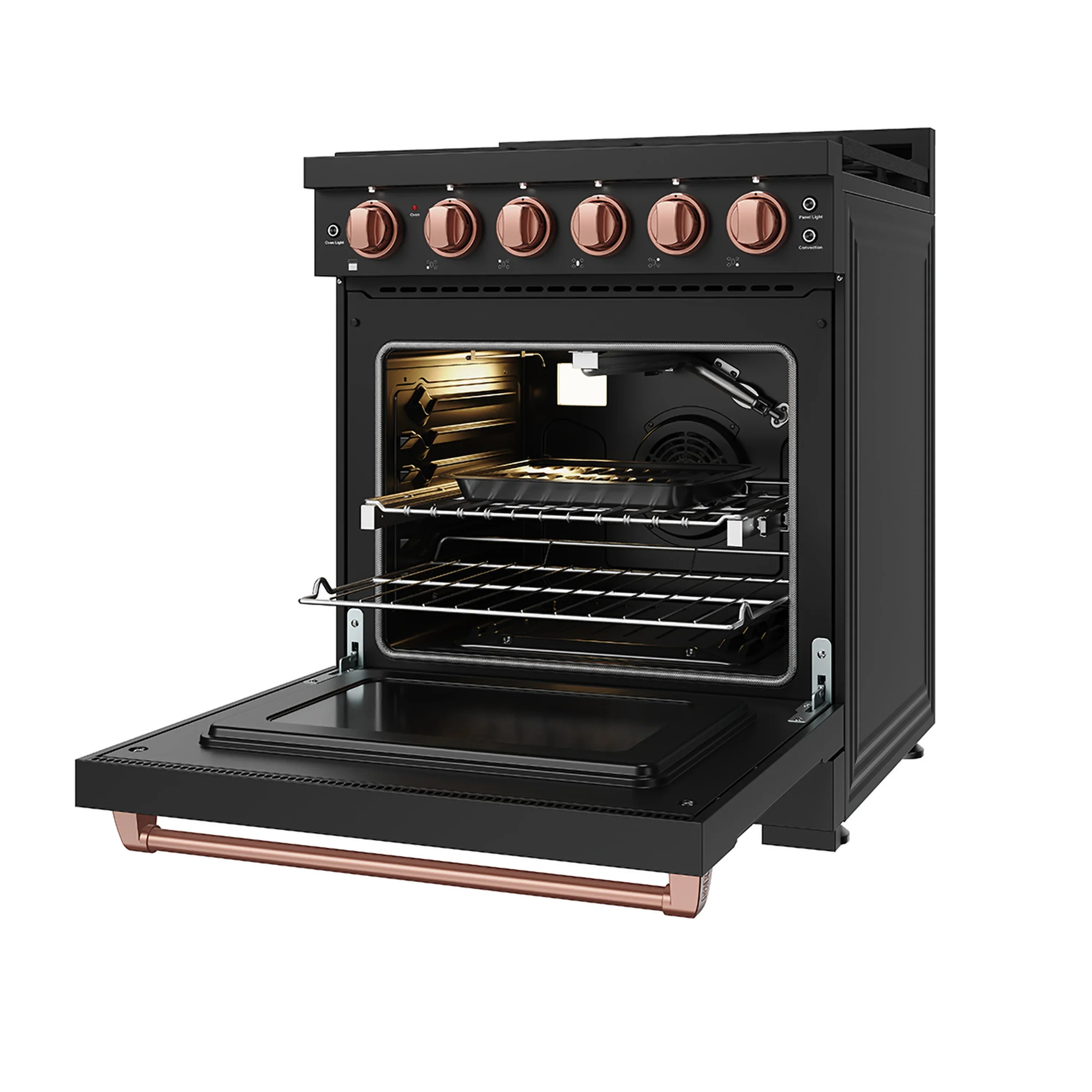 Gordon Ramsay by Thor Kitchen 30-Inch Professional Gas Range with Precision Knob Control in Black with Rose Gold Trim (RSG30PB-RSG) - Image 7