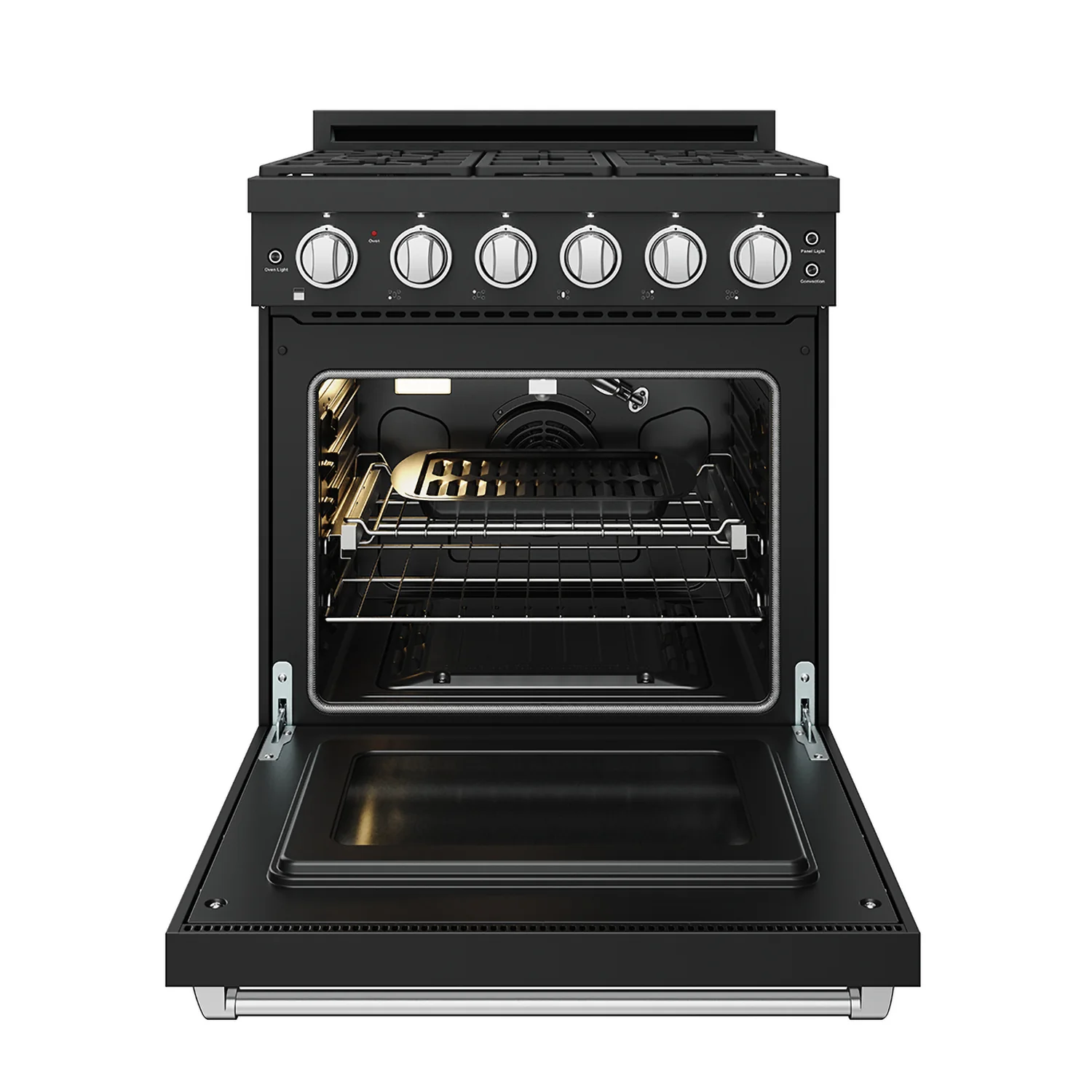 Gordon Ramsay by Thor Kitchen 30-Inch Professional Gas Range with Precision Knob Control in Black with Stainless Steel Trim (RSG30PB-SS) - Image 5