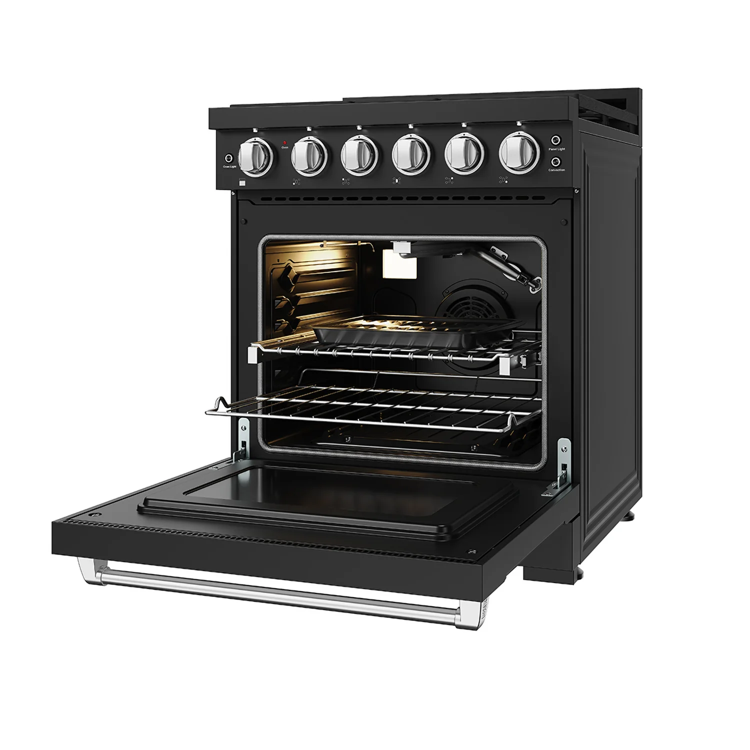 Gordon Ramsay by Thor Kitchen 30-Inch Professional Gas Range with Precision Knob Control in Black with Stainless Steel Trim (RSG30PB-SS) - Image 7