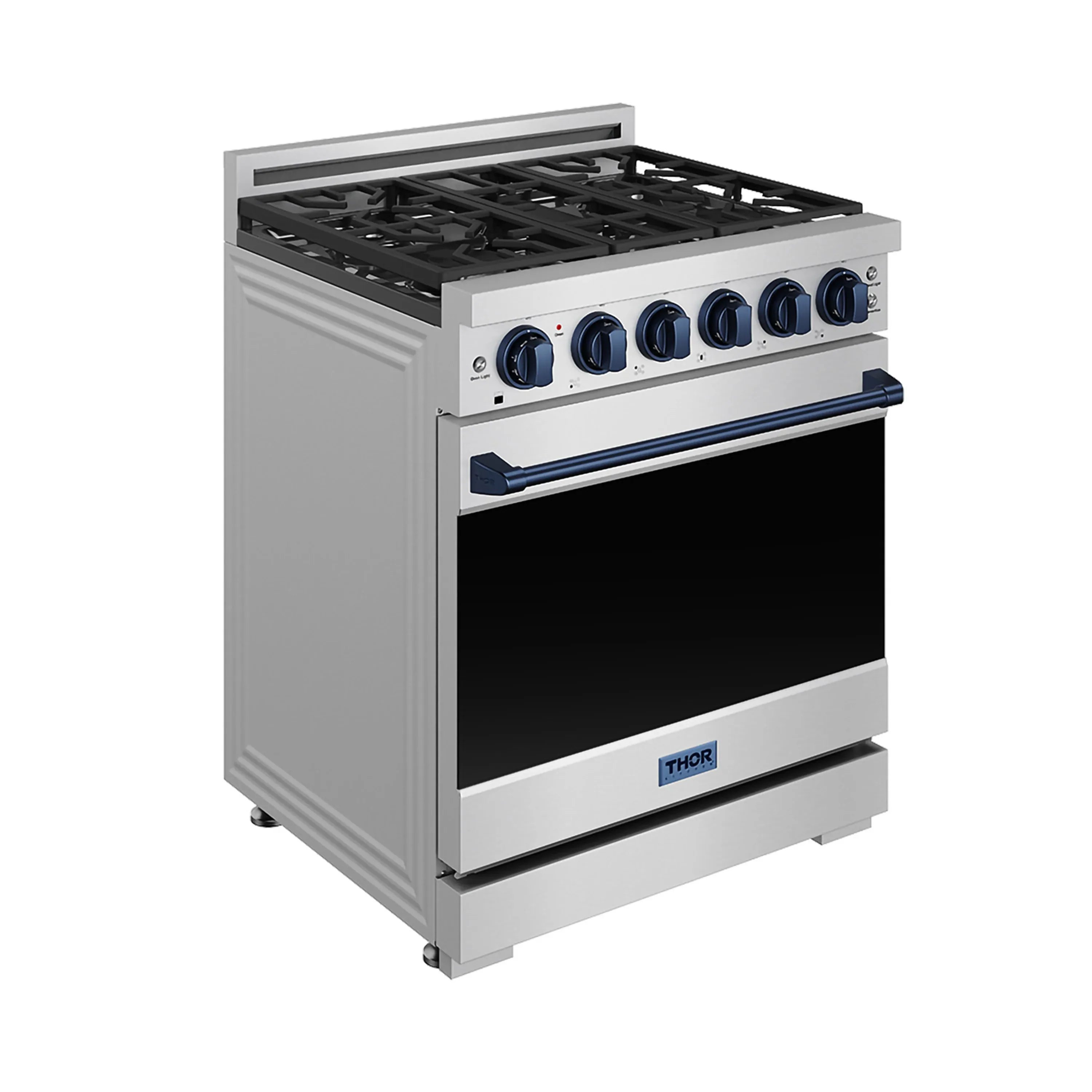 Gordon Ramsay by Thor Kitchen 30-Inch Professional Gas with Precision Knob Control in Stainless Steel with Blue Trim (RSG30P-BLU) - Image 3