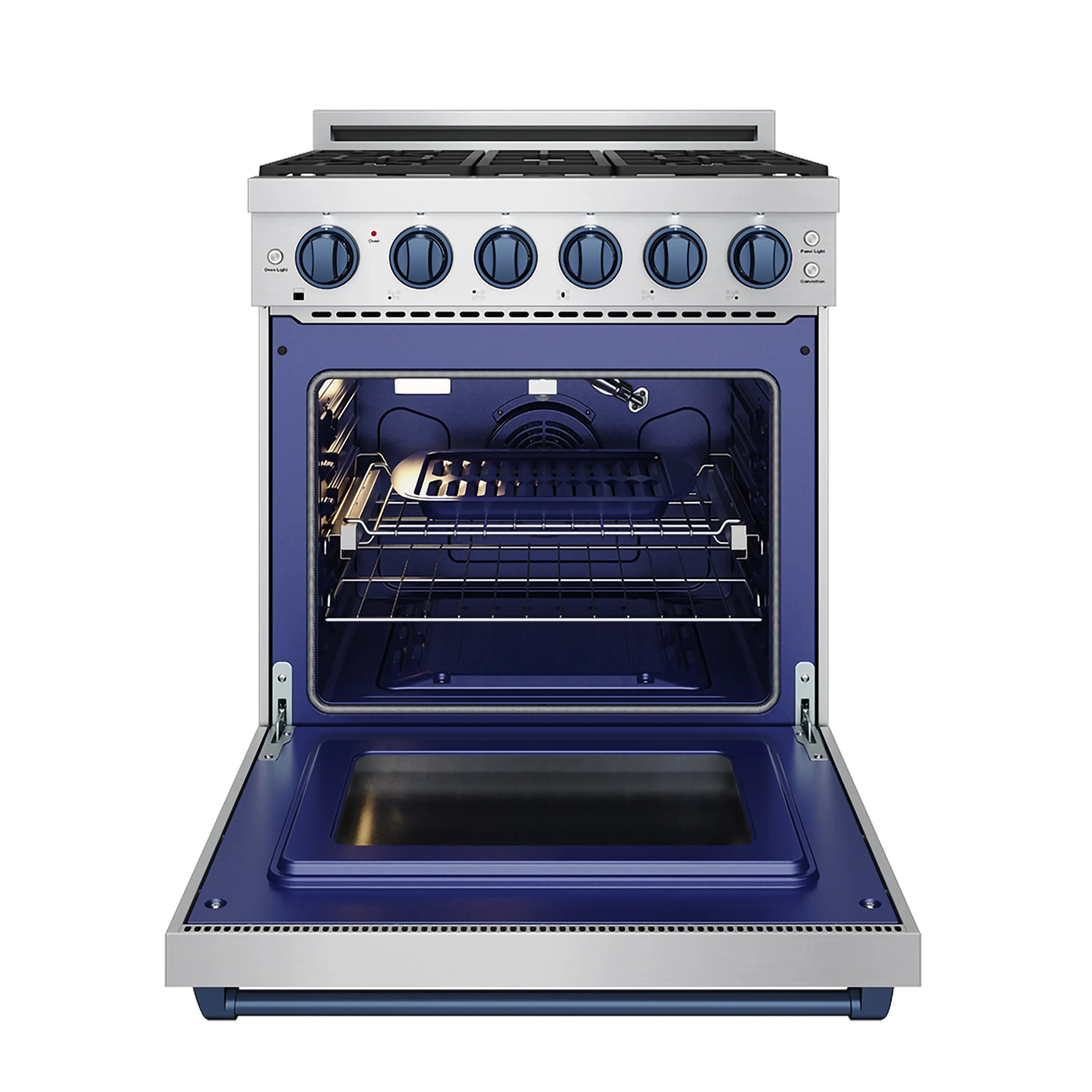 Gordon Ramsay by Thor Kitchen 30-Inch Professional Gas with Precision Knob Control in Stainless Steel with Blue Trim (RSG30P-BLU) - Image 5
