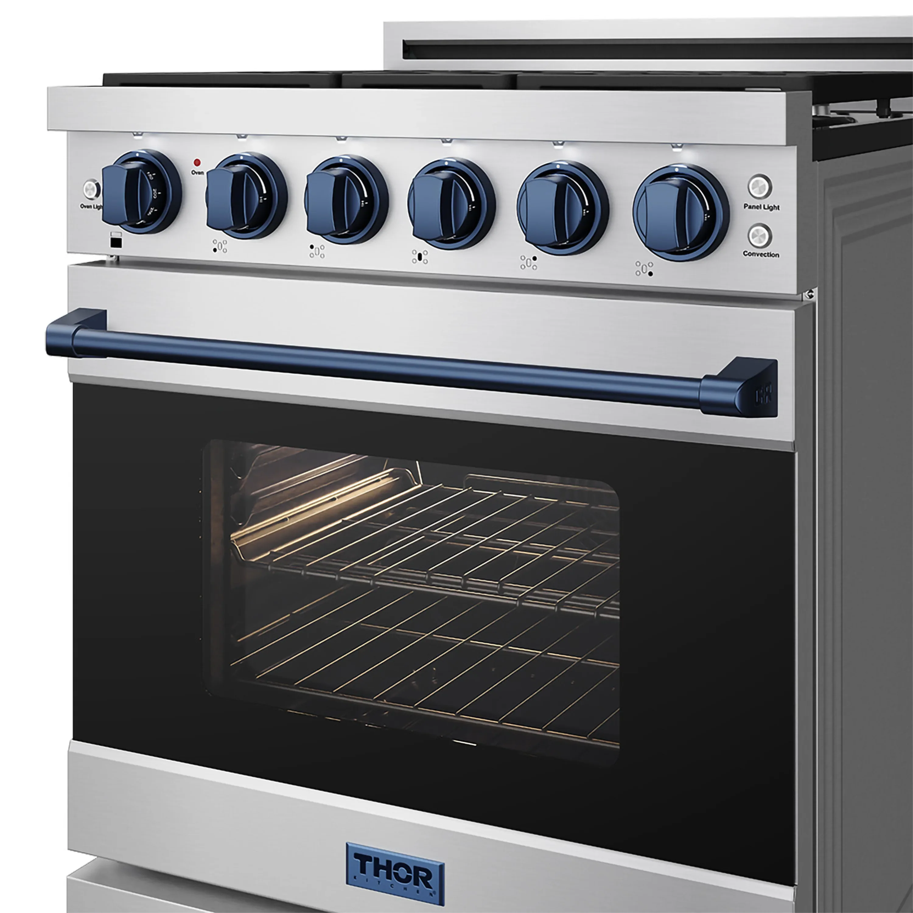 Gordon Ramsay by Thor Kitchen 30-Inch Professional Gas with Precision Knob Control in Stainless Steel with Blue Trim (RSG30P-BLU) - Image 8