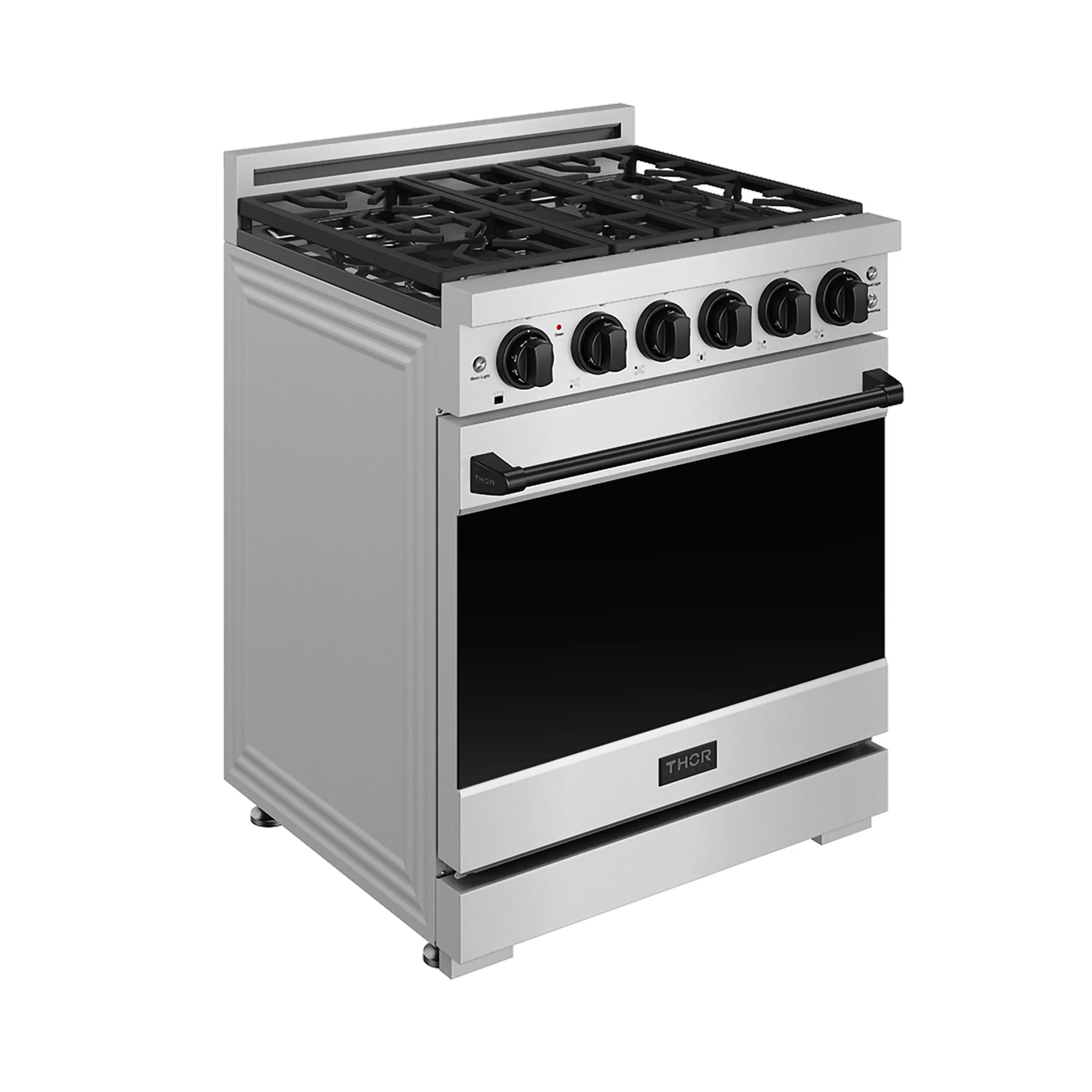 Gordon Ramsay by Thor Kitchen 30-Inch Professional Gas with Precision Knob Control in Stainless Steel with Black Trim (RSG30P-BLK) - Image 3