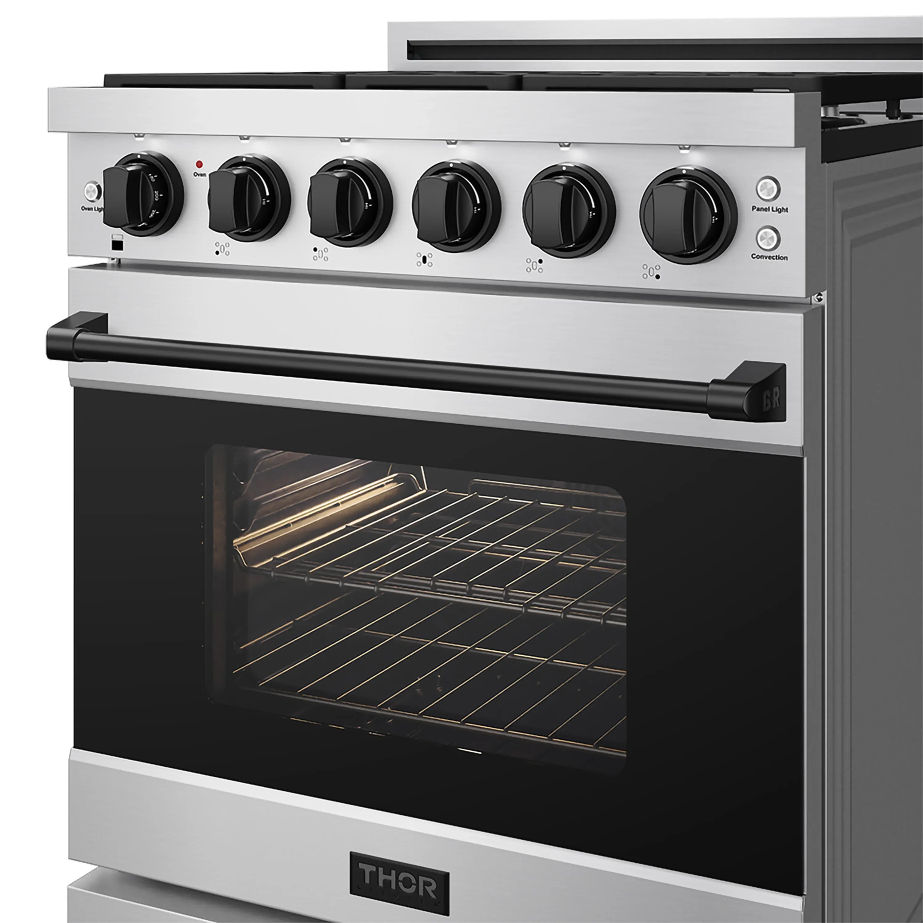 Gordon Ramsay by Thor Kitchen 30-Inch Professional Gas with Precision Knob Control in Stainless Steel with Black Trim (RSG30P-BLK) - Image 8