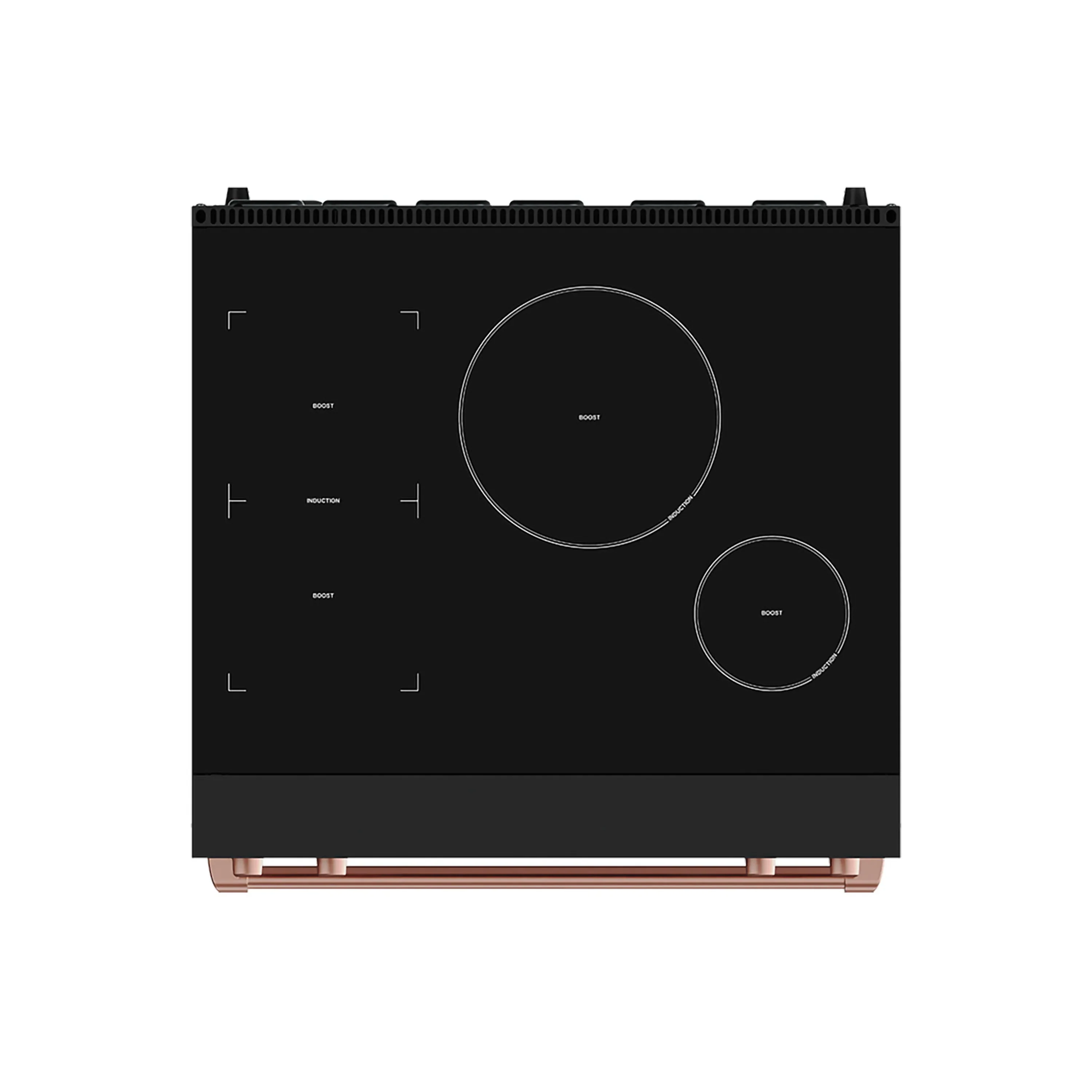 Gordon Ramsay by Thor Kitchen 30-Inch Professional Induction Range with Tilt Panel Touch Control in Black with Rose Gold Trim (RSI30B-RSG) - Image 2