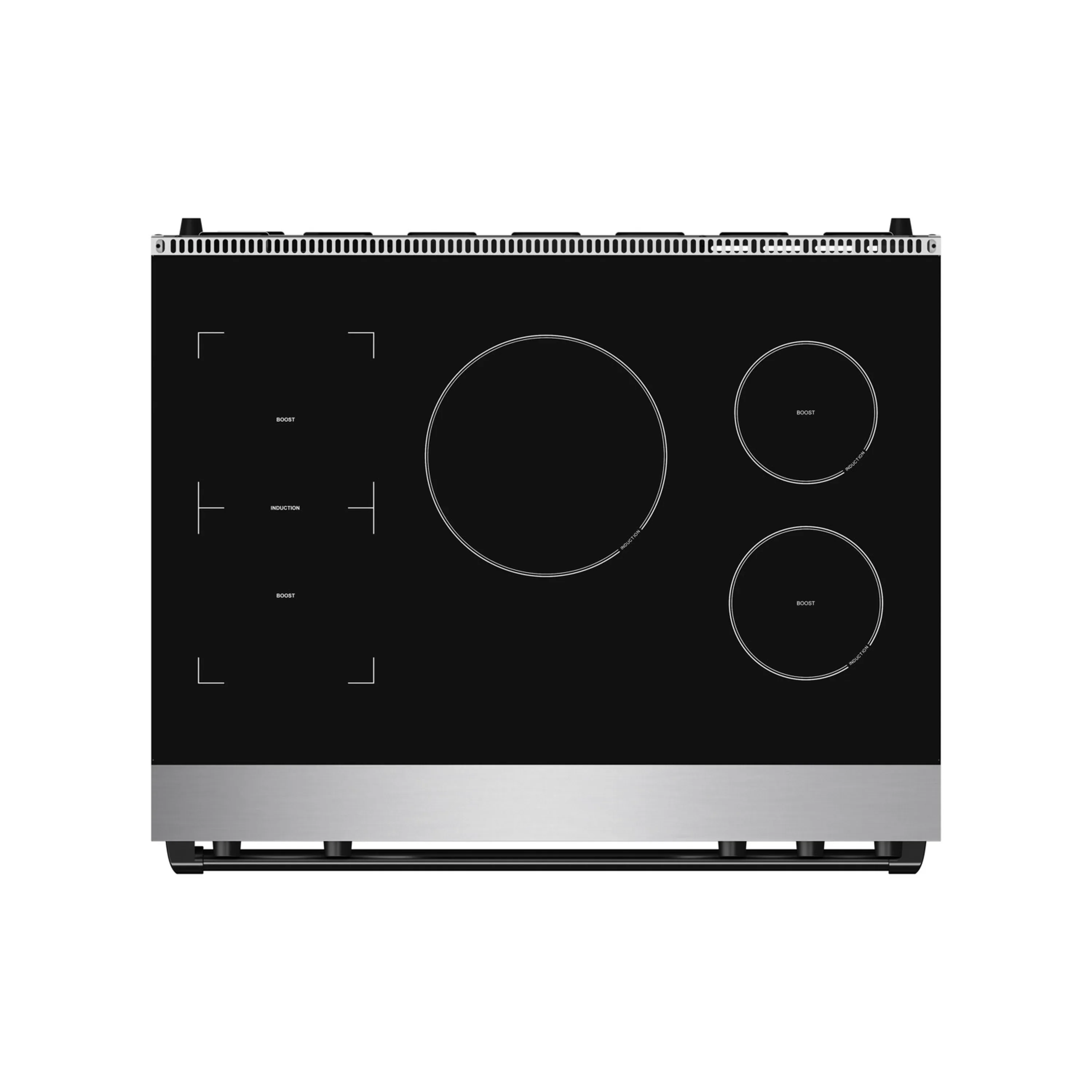 Gordon Ramsay by Thor Kitchen 36-Inch Professional Induction Range with Tilt Panel Touch Control in Stainless Steel with Black Trim (RSI36-BLK) - Image 2