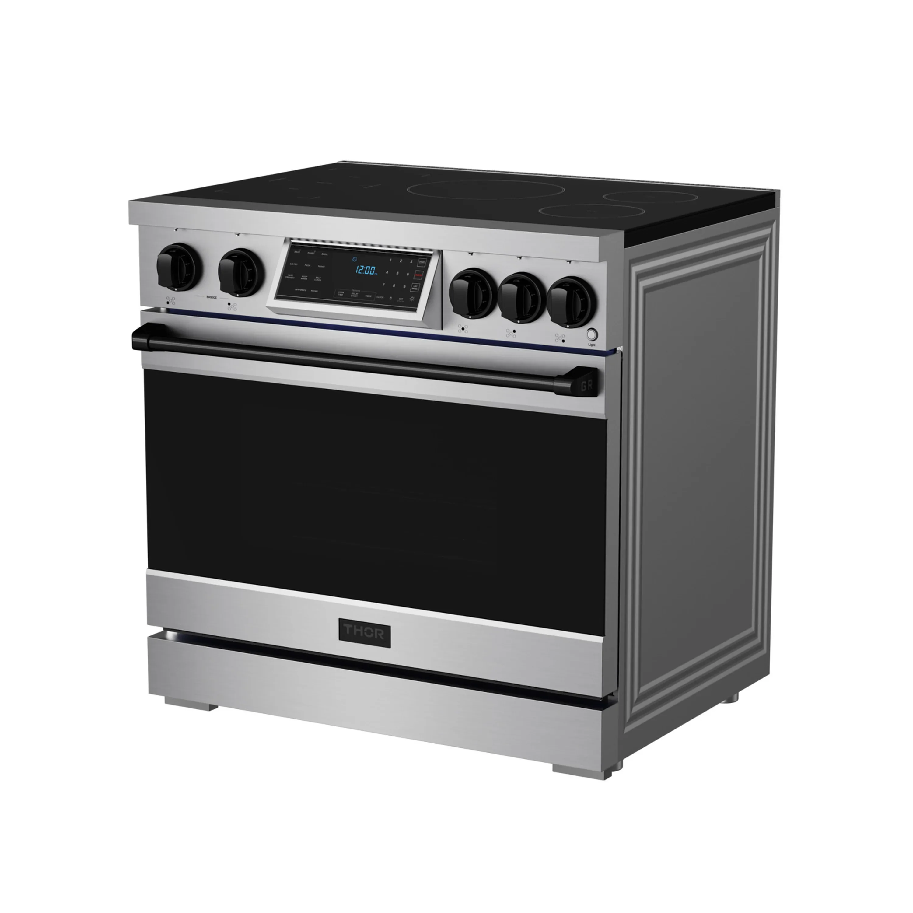 Gordon Ramsay by Thor Kitchen 36-Inch Professional Induction Range with Tilt Panel Touch Control in Stainless Steel with Black Trim (RSI36-BLK) - Image 5