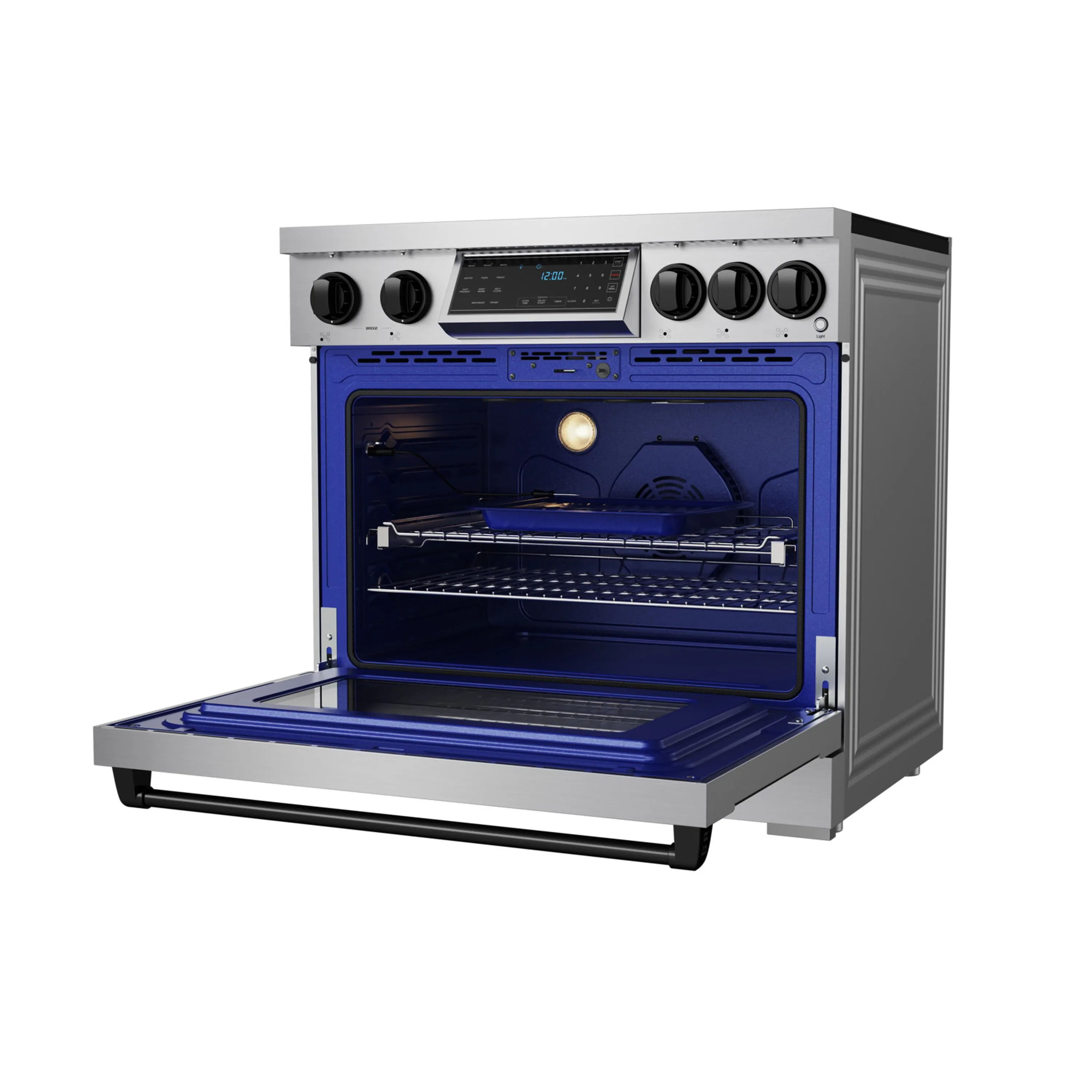 Gordon Ramsay by Thor Kitchen 36-Inch Professional Induction Range with Tilt Panel Touch Control in Stainless Steel with Black Trim (RSI36-BLK) - Image 7