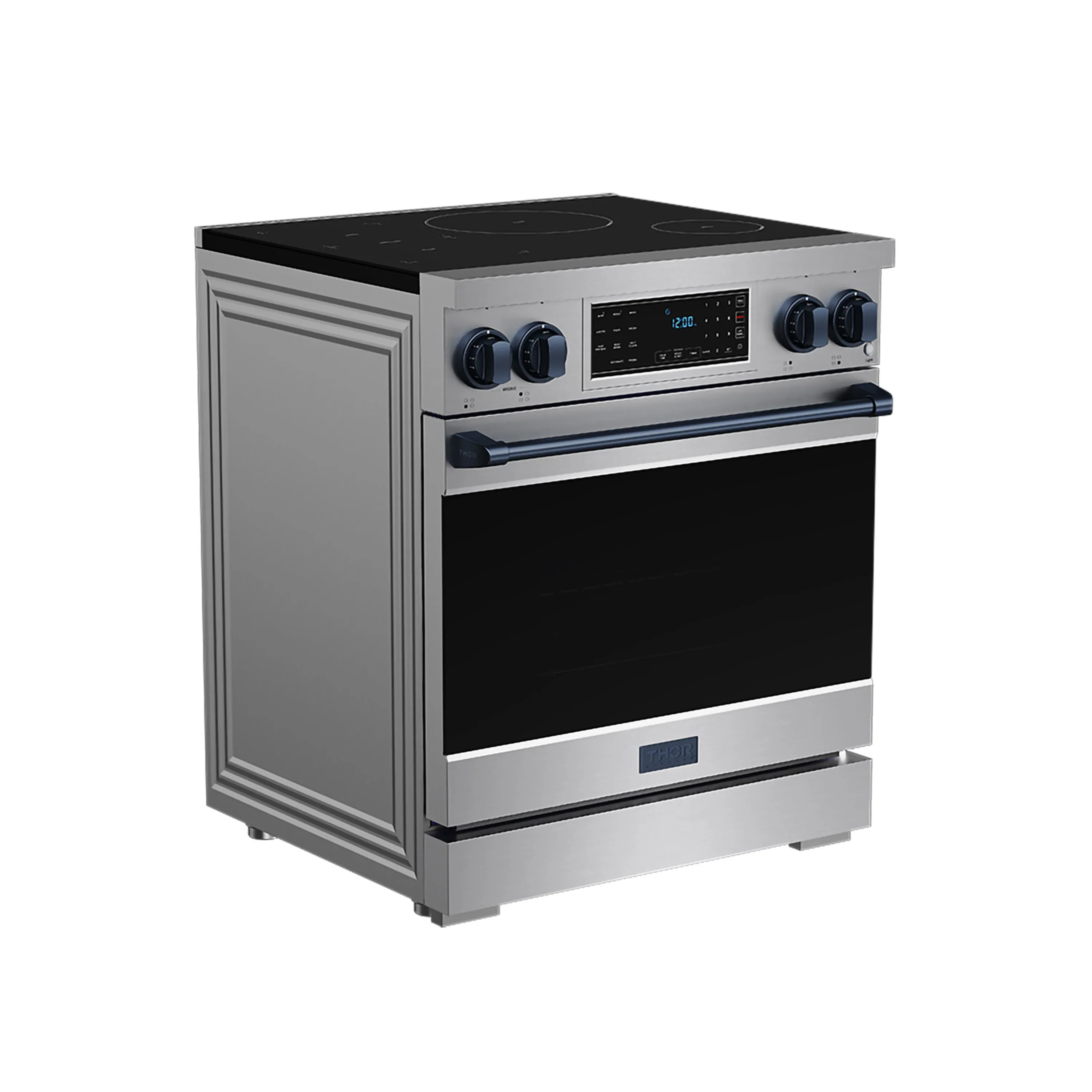 Gordon Ramsay by Thor Kitchen 30-Inch Professional Induction Range with Tilt Panel Touch Control in Stainless Steel with Blue Trim (RSI30-BLU) - Image 4