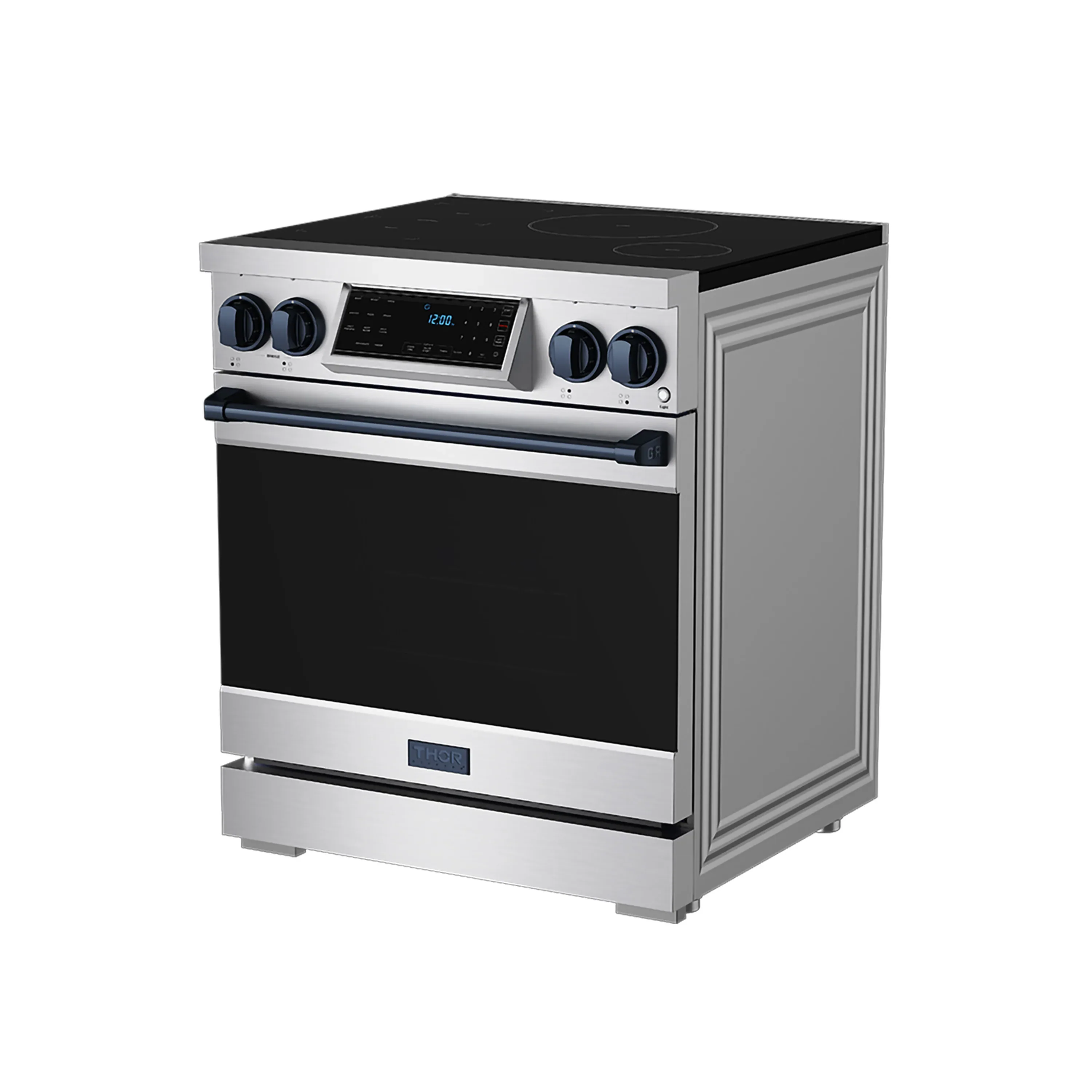 Gordon Ramsay by Thor Kitchen 30-Inch Professional Induction Range with Tilt Panel Touch Control in Stainless Steel with Blue Trim (RSI30-BLU) - Image 5