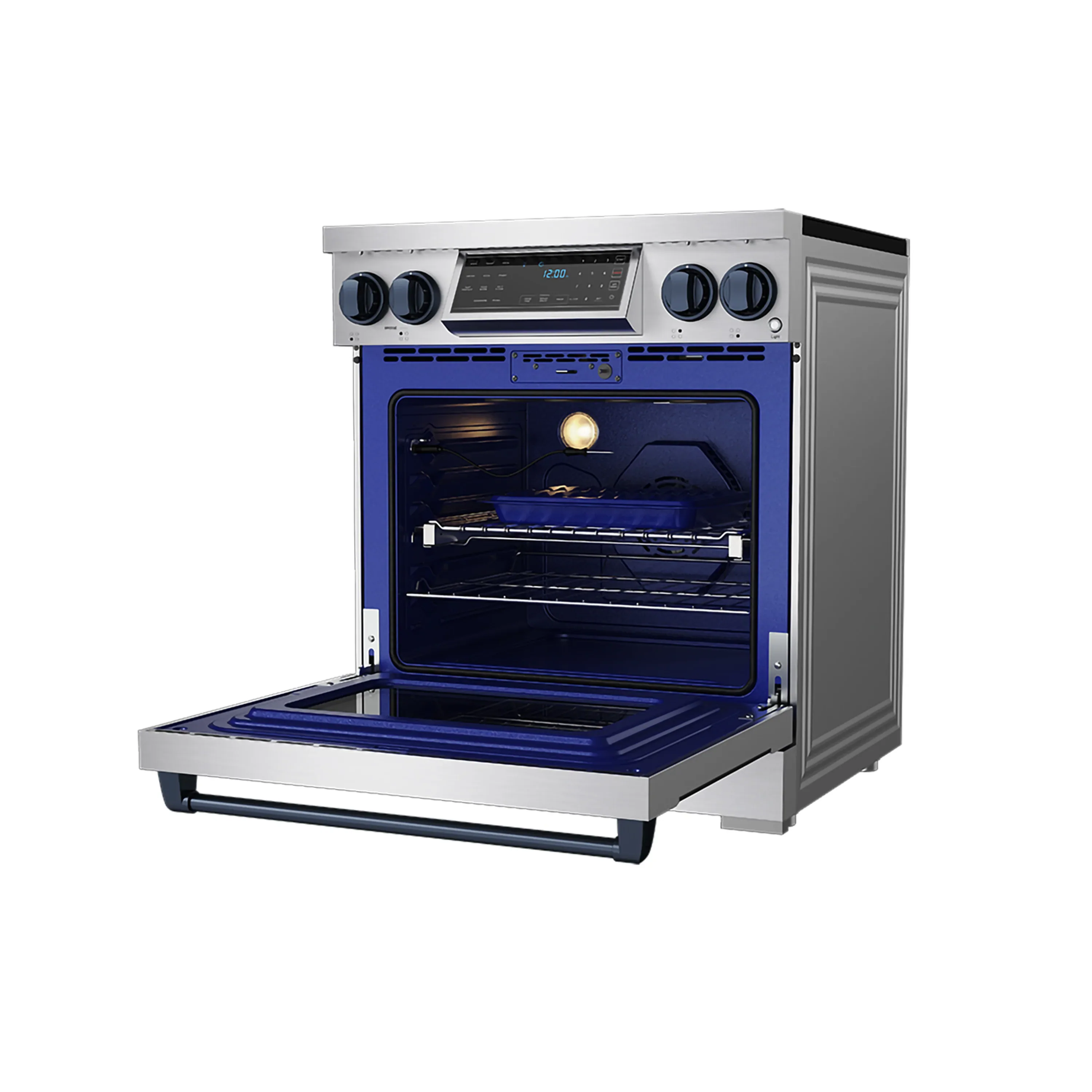 Gordon Ramsay by Thor Kitchen 30-Inch Professional Induction Range with Tilt Panel Touch Control in Stainless Steel with Blue Trim (RSI30-BLU) - Image 7
