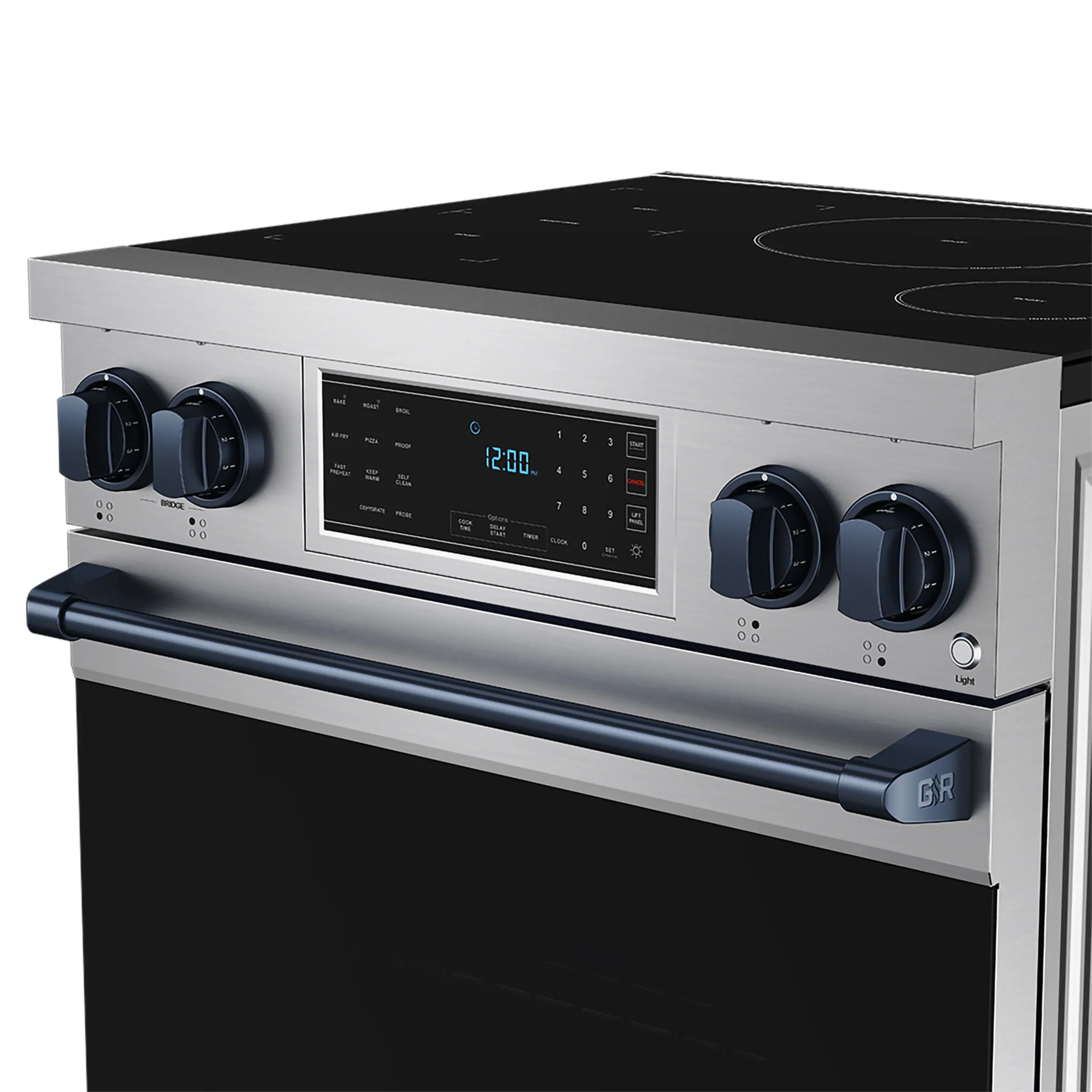 Gordon Ramsay by Thor Kitchen 30-Inch Professional Induction Range with Tilt Panel Touch Control in Stainless Steel with Blue Trim (RSI30-BLU) - Image 8