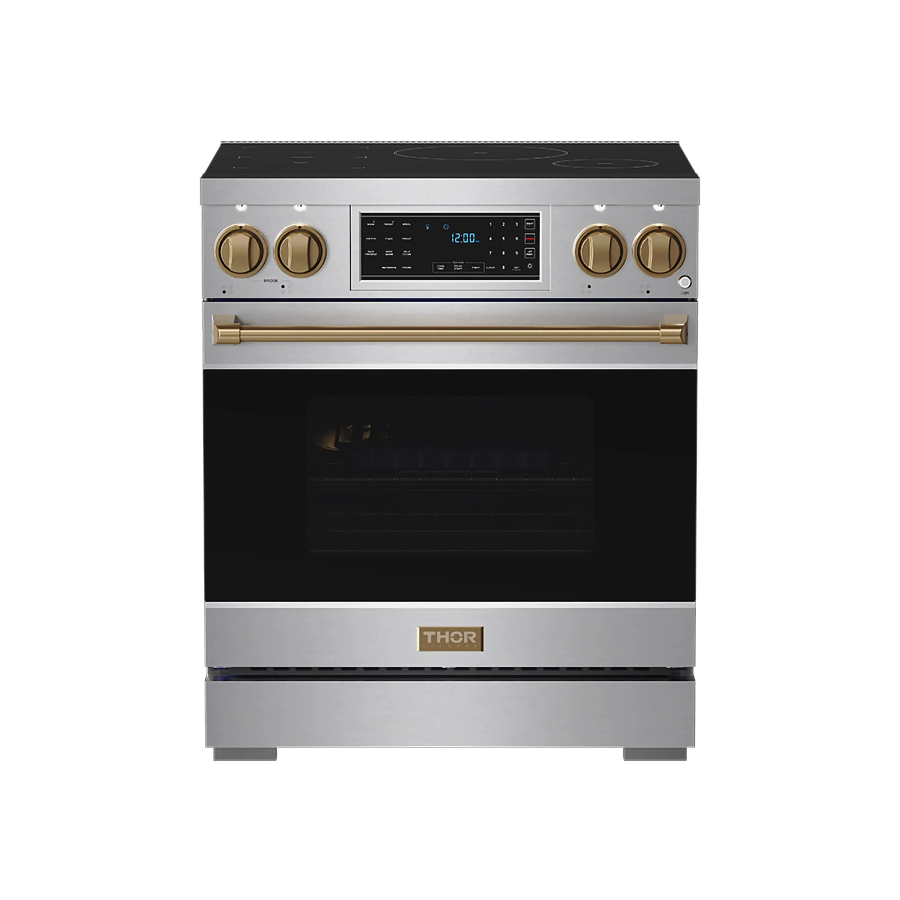 Gordon Ramsay by Thor Kitchen 30-Inch Professional Induction Range with Tilt Panel Touch Control in Stainless Steel with Bronze (Trim RSI30-BRZ) - Image 3
