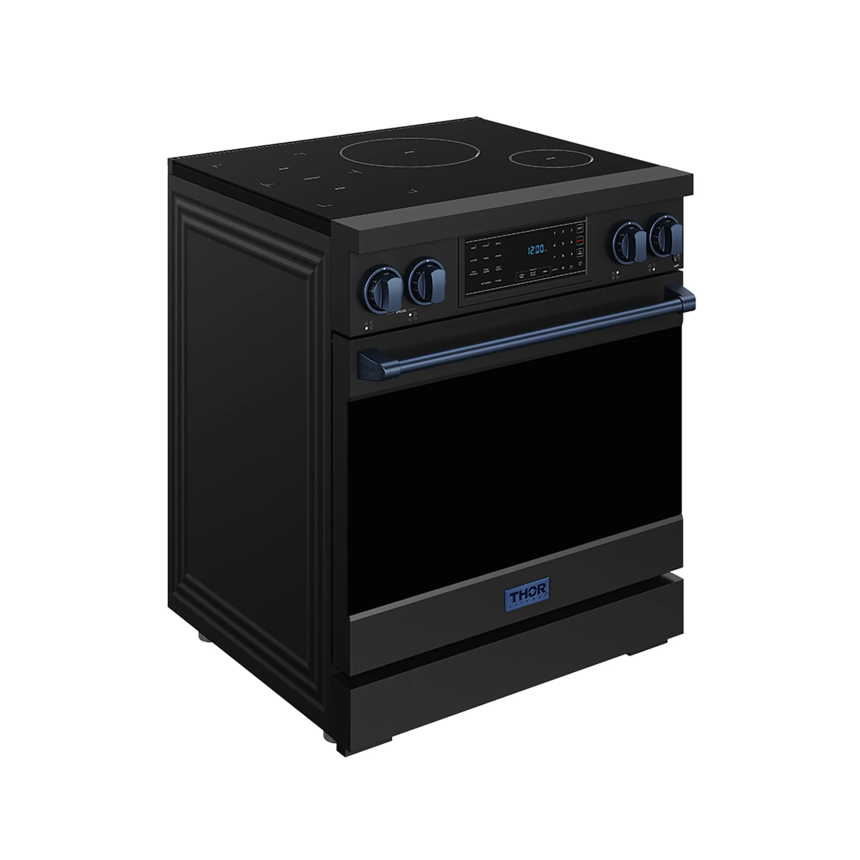 Gordon Ramsay by Thor Kitchen 30-Inch Professional Induction Range with Tilt Panel Touch Control in Black with Blue Trim (RSI30B-BLU) - Image 3