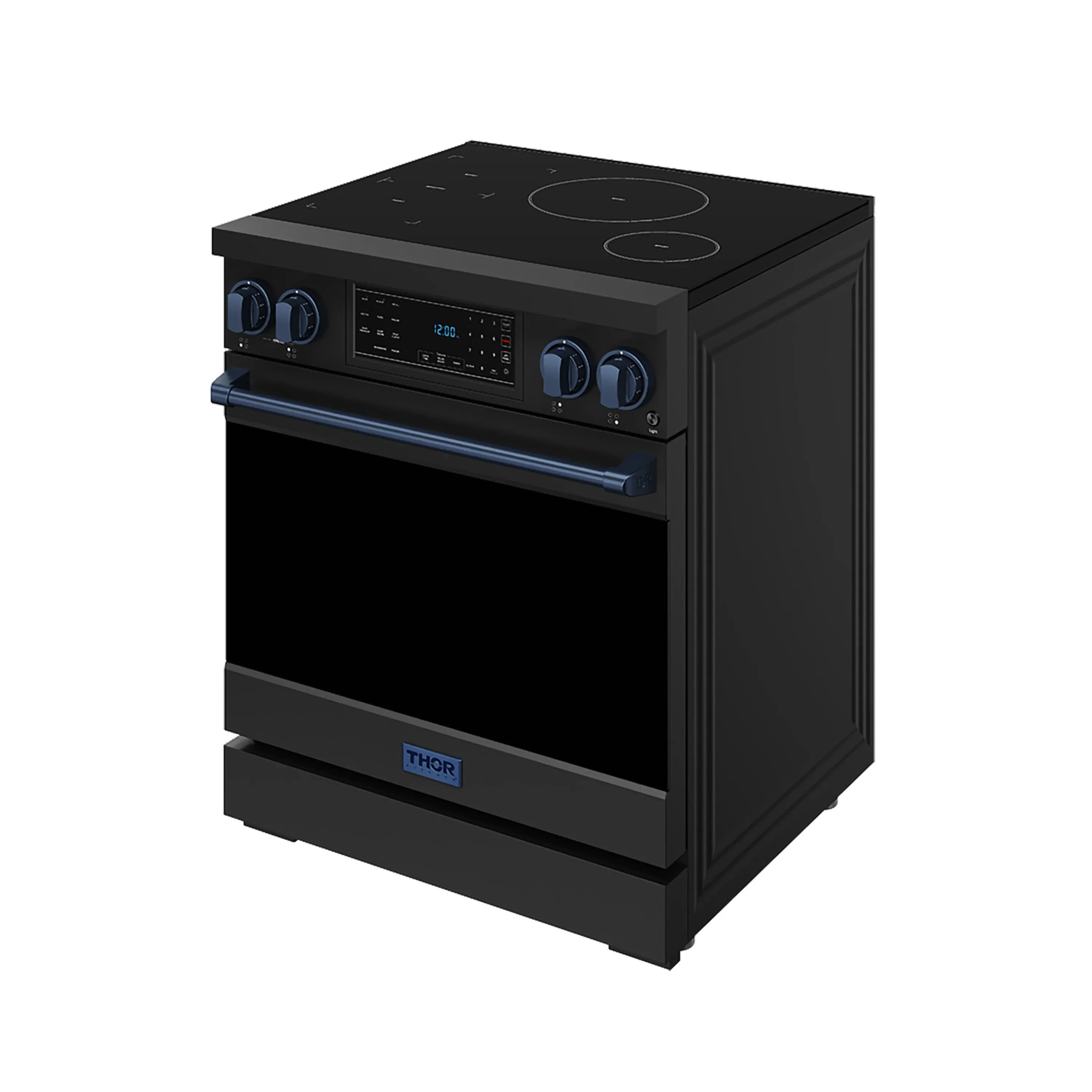 Gordon Ramsay by Thor Kitchen 30-Inch Professional Induction Range with Tilt Panel Touch Control in Black with Blue Trim (RSI30B-BLU) - Image 4