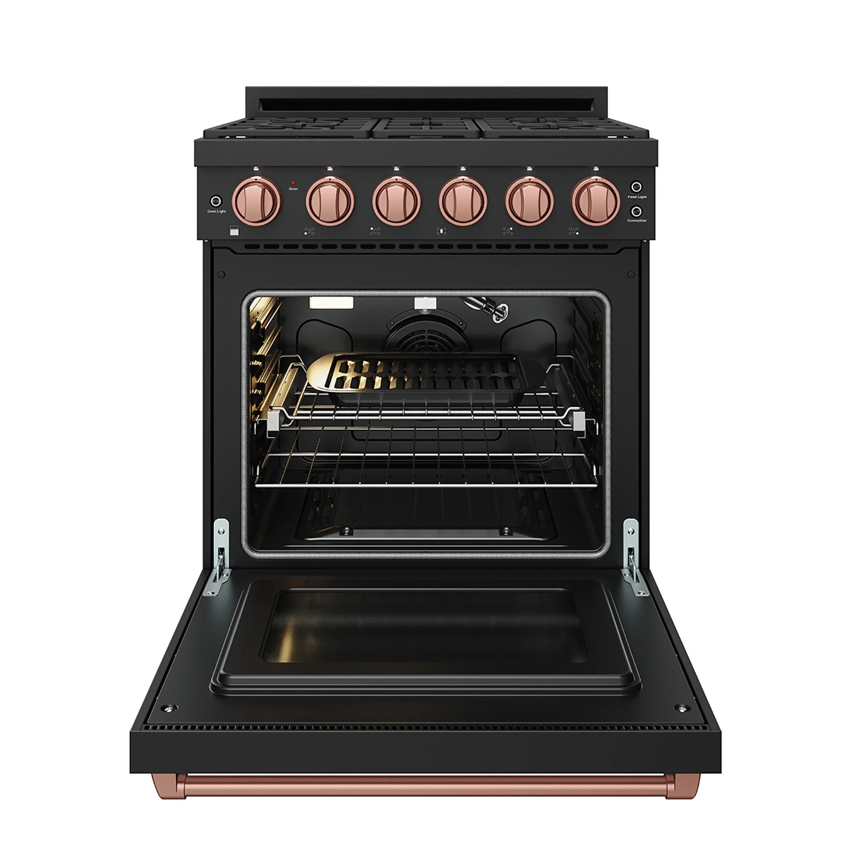 Gordon Ramsay by Thor Kitchen 30-Inch Professional Liquid Propane with Precision Knob Control in Black and Rose Gold (RSG30PBLP-RSG) - Image 5