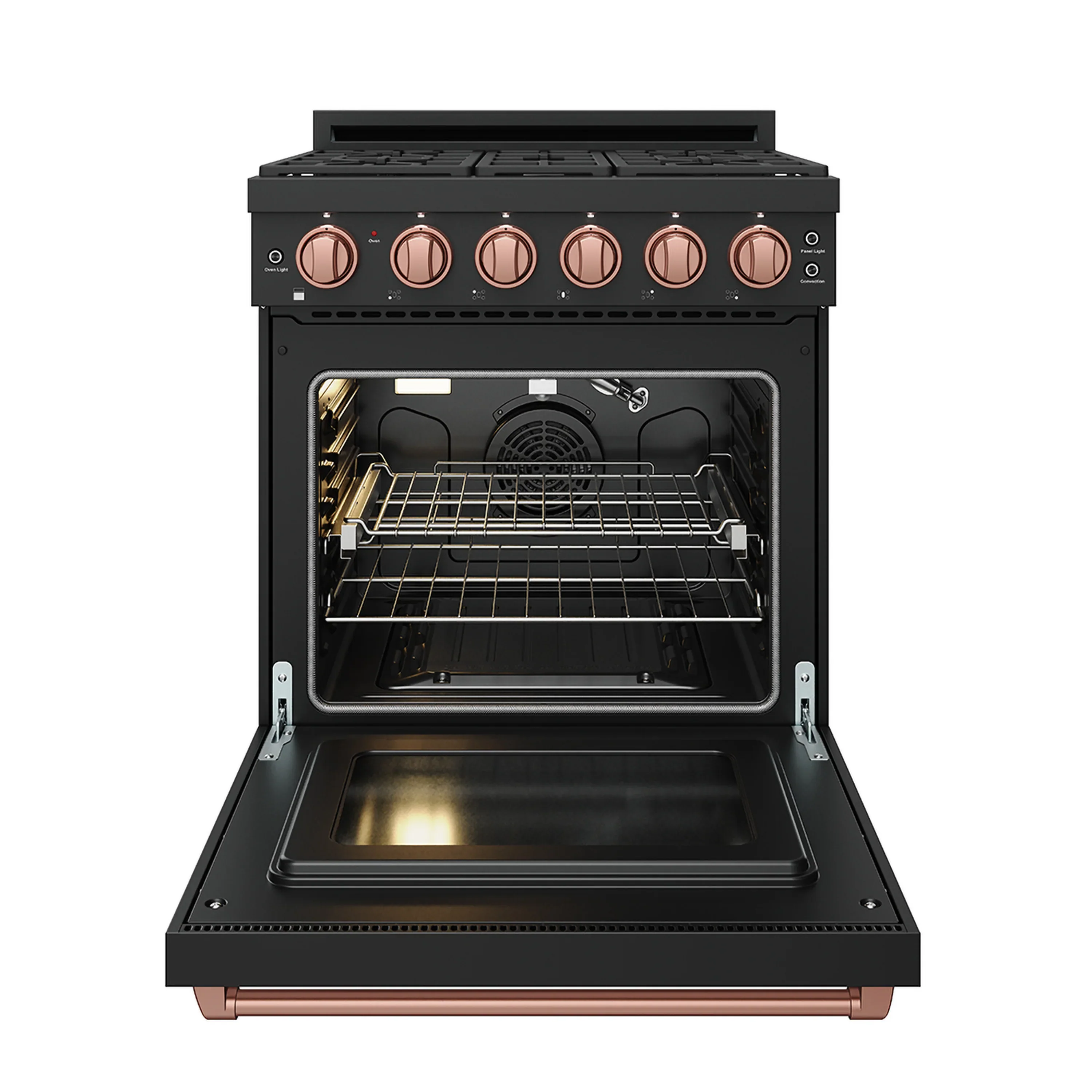 Gordon Ramsay by Thor Kitchen 30-Inch Professional Liquid Propane with Precision Knob Control in Black and Rose Gold (RSG30PBLP-RSG) - Image 6