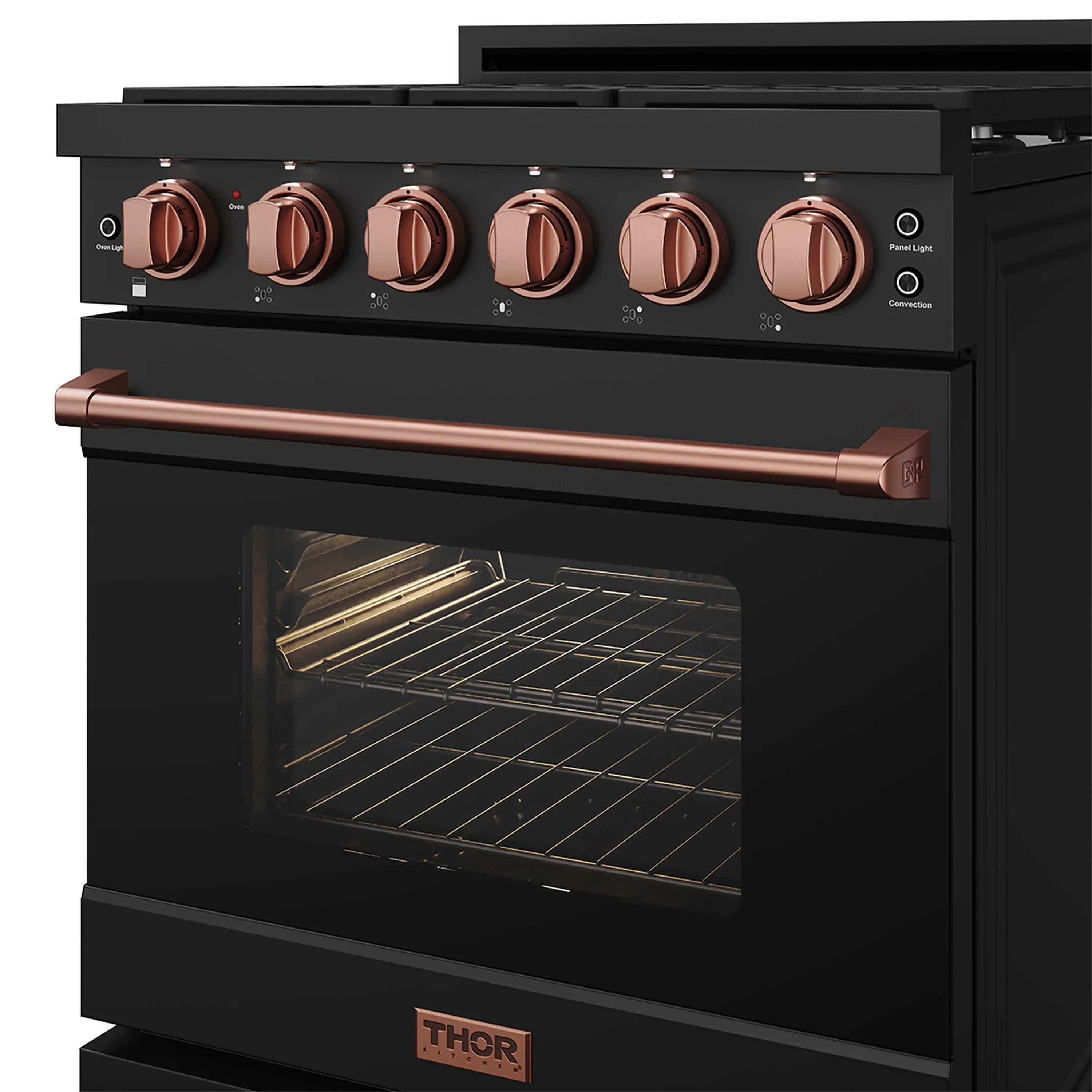 Gordon Ramsay by Thor Kitchen 30-Inch Professional Liquid Propane with Precision Knob Control in Black and Rose Gold (RSG30PBLP-RSG) - Image 8