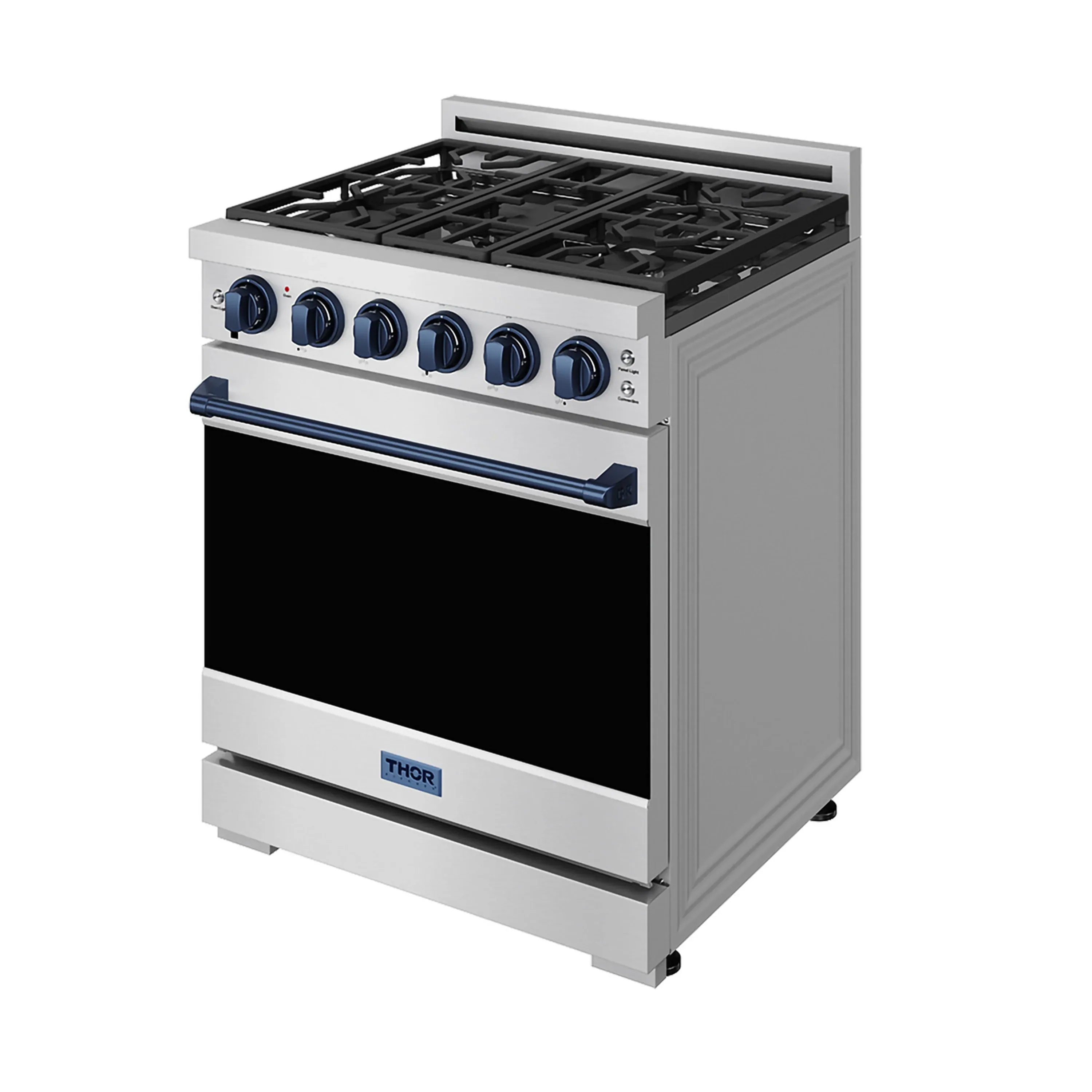 Gordon Ramsay by Thor Kitchen 30-Inch Professional Liquid Propane with Precision Knob Control in Stainless Steel with Blue Trim (RSG30PLP-BLU) - Image 4