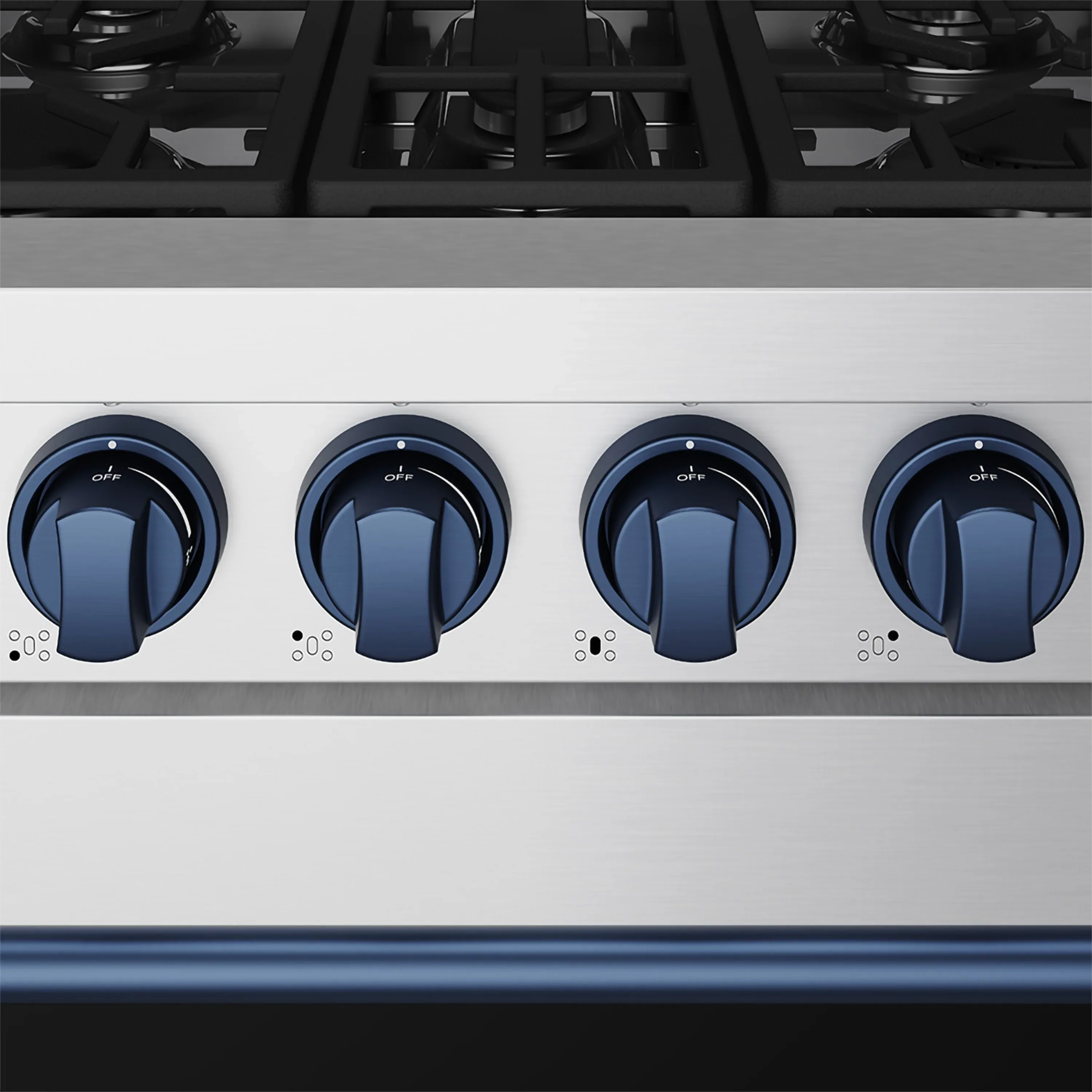 Gordon Ramsay by Thor Kitchen 30-Inch Professional Liquid Propane with Precision Knob Control in Stainless Steel with Blue Trim (RSG30PLP-BLU) - Image 9