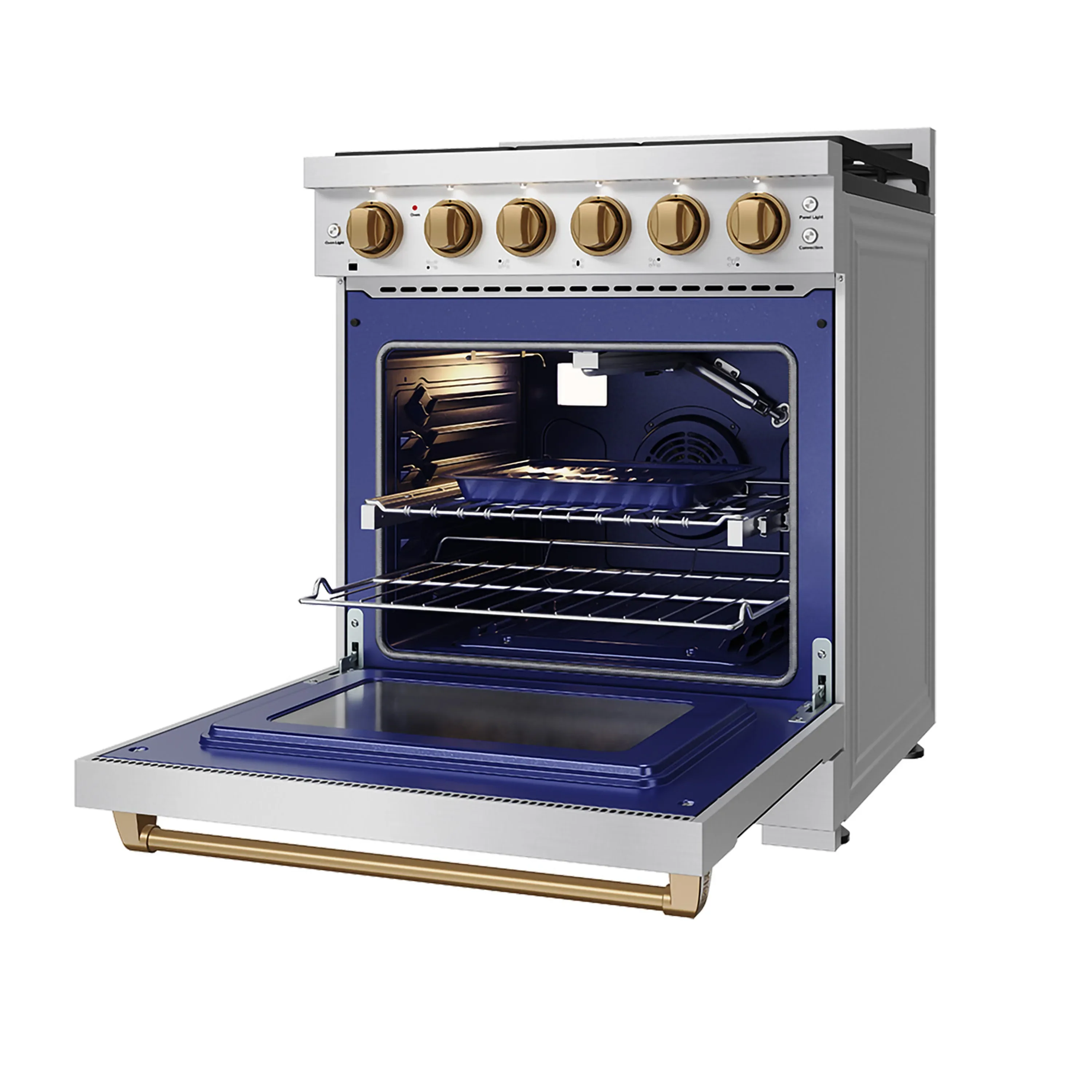 Gordon Ramsay by Thor Kitchen 30-Inch Professional Liquid Propane with Precision Knob Control in Stainless Steel with Bronze Trim (RSG30PLP-BRZ) - Image 7