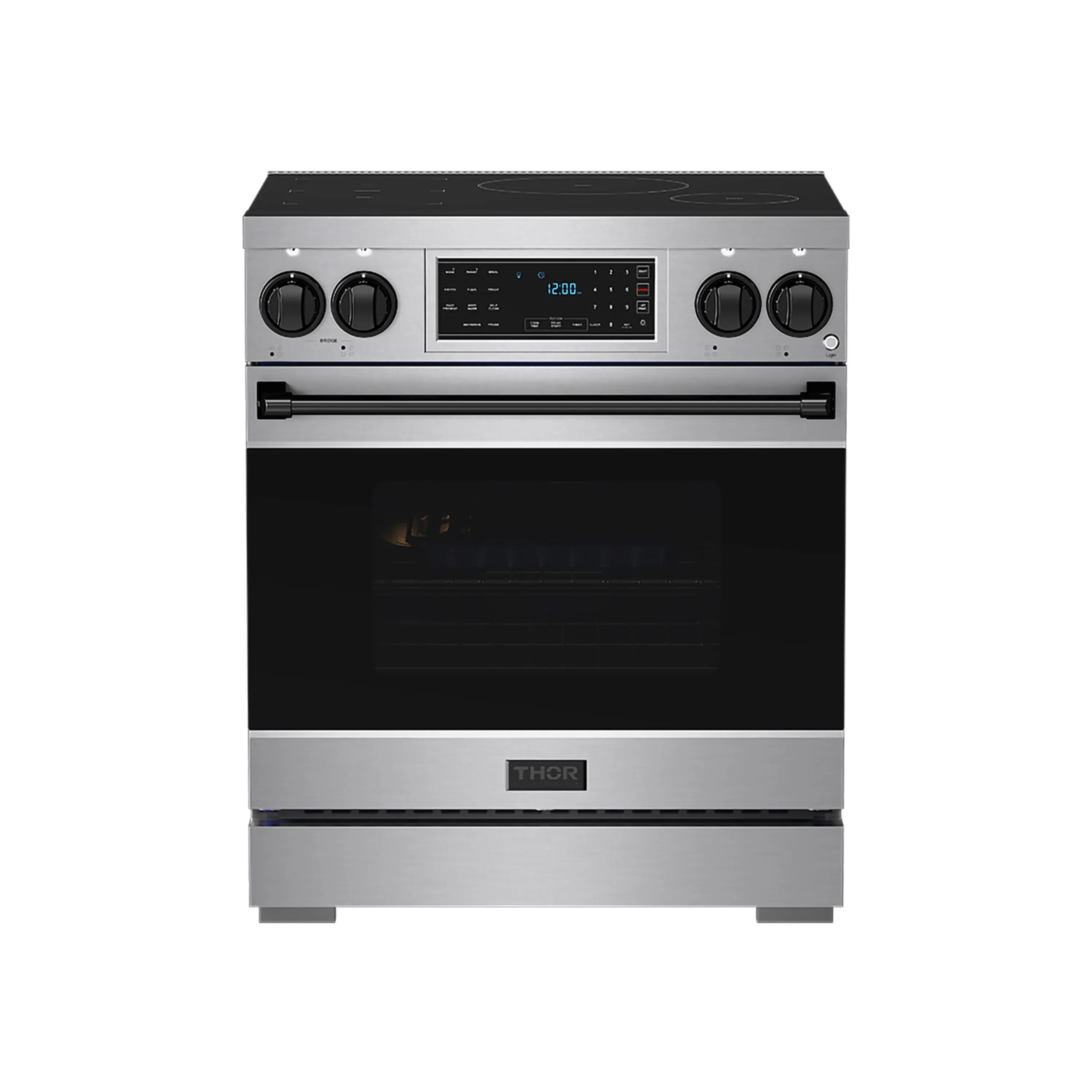 Gordon Ramsay by Thor Kitchen 30-Inch Professional Induction Range with Tilt Panel Touch Control in Stainless Steel with Black Trim (RSI30-BLK) - Image 3