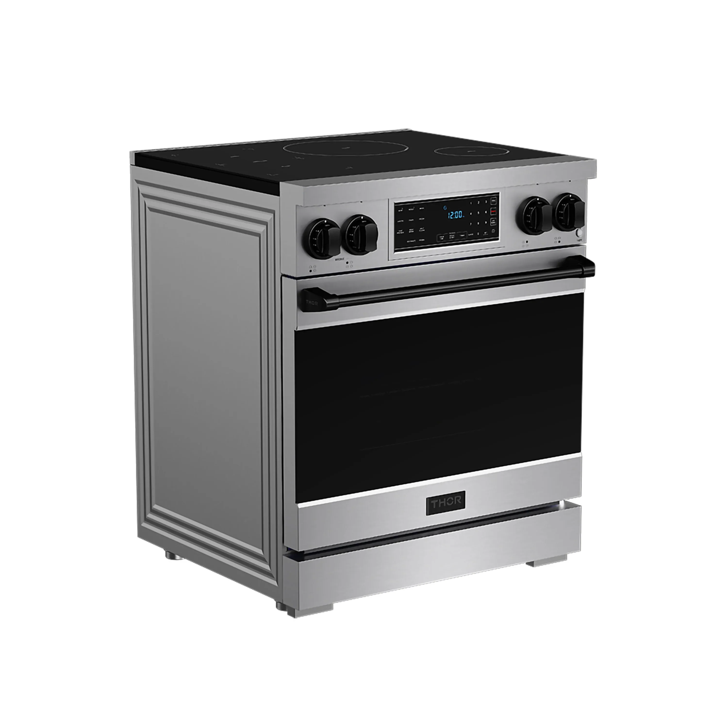 Gordon Ramsay by Thor Kitchen 30-Inch Professional Induction Range with Tilt Panel Touch Control in Stainless Steel with Black Trim (RSI30-BLK) - Image 4