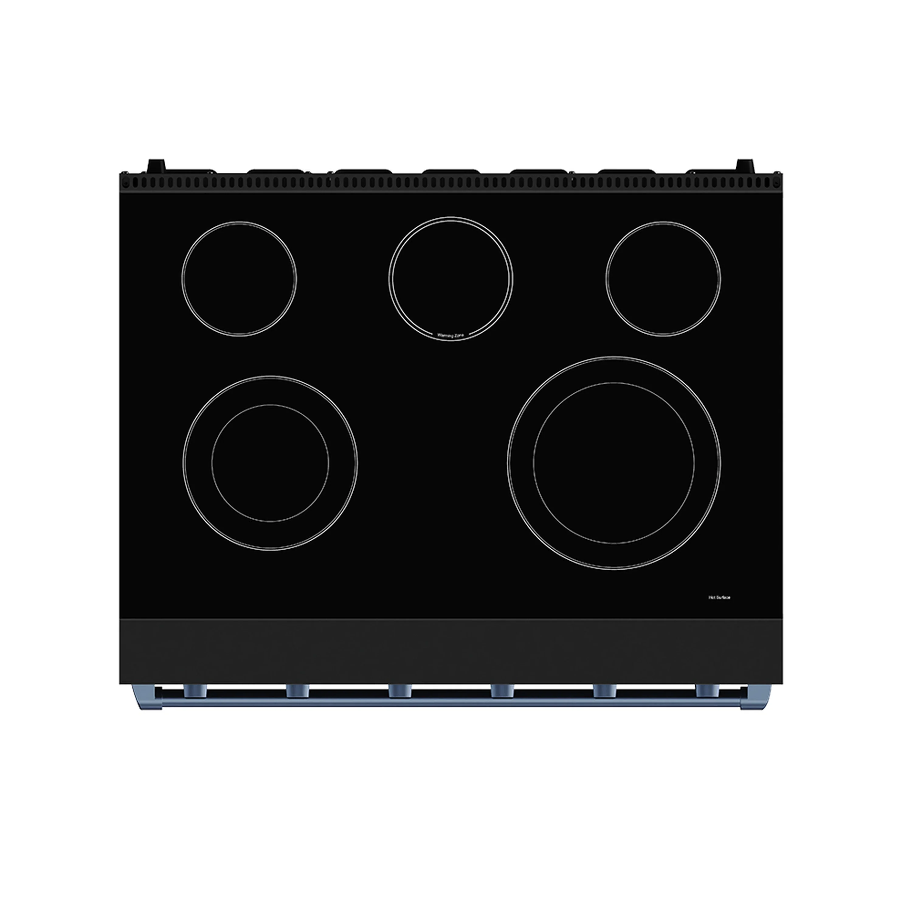 Gordon Ramsay by Thor Kitchen 36-inch Professional Electric Range in Black with Blue Trim (RSE36PB-BLU) - Image 2