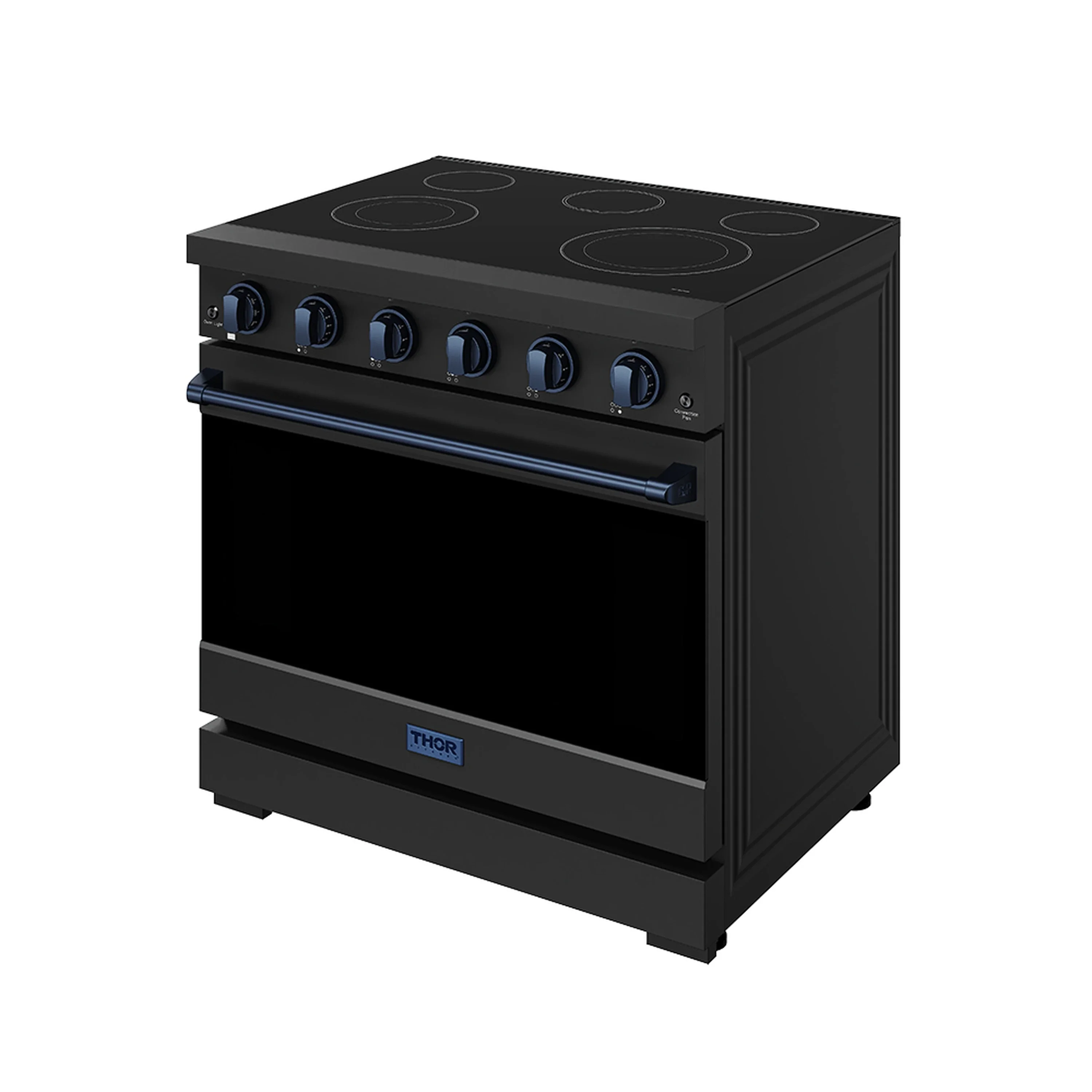 Gordon Ramsay by Thor Kitchen 36-inch Professional Electric Range in Black with Blue Trim (RSE36PB-BLU) - Image 4