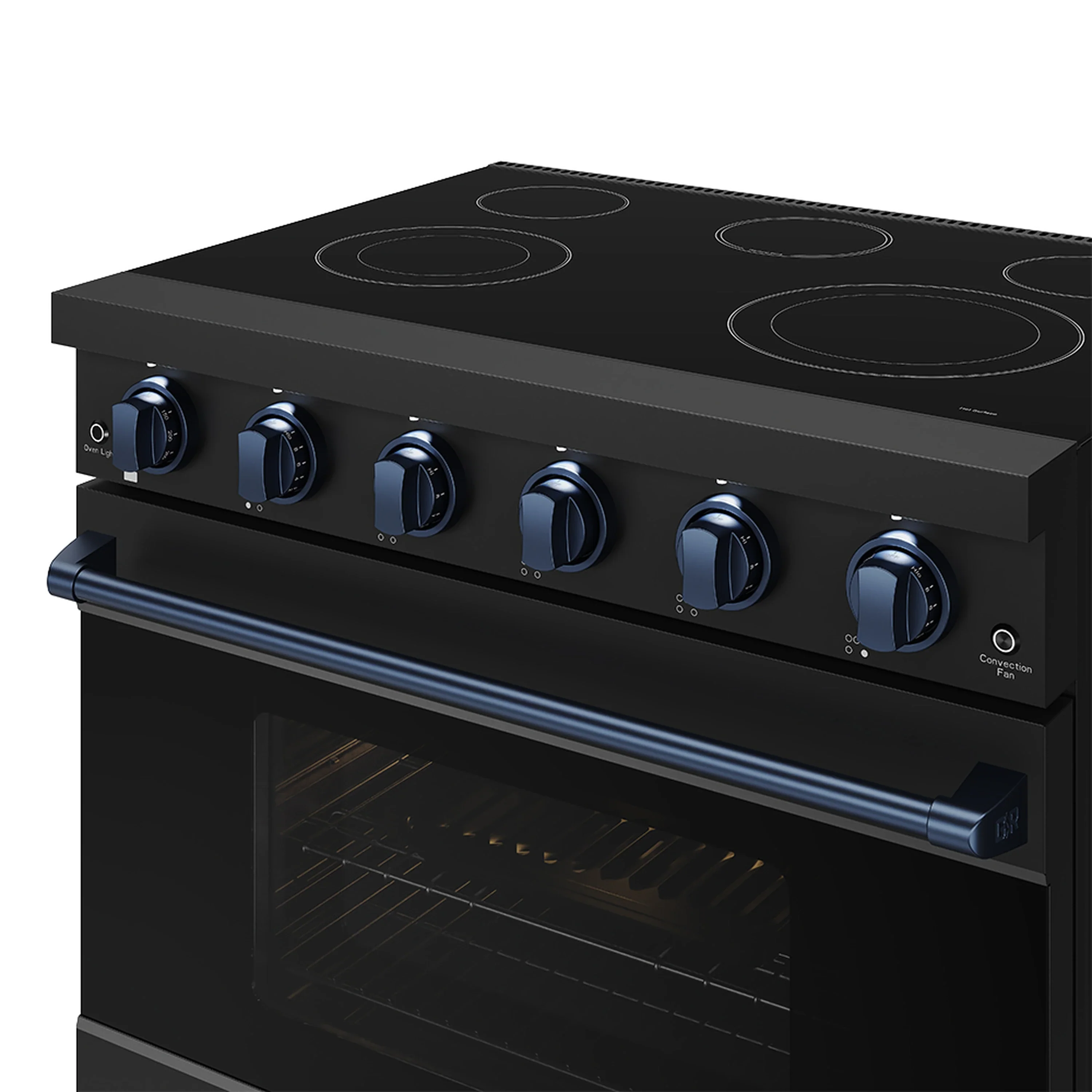 Gordon Ramsay by Thor Kitchen 36-inch Professional Electric Range in Black with Blue Trim (RSE36PB-BLU) - Image 7